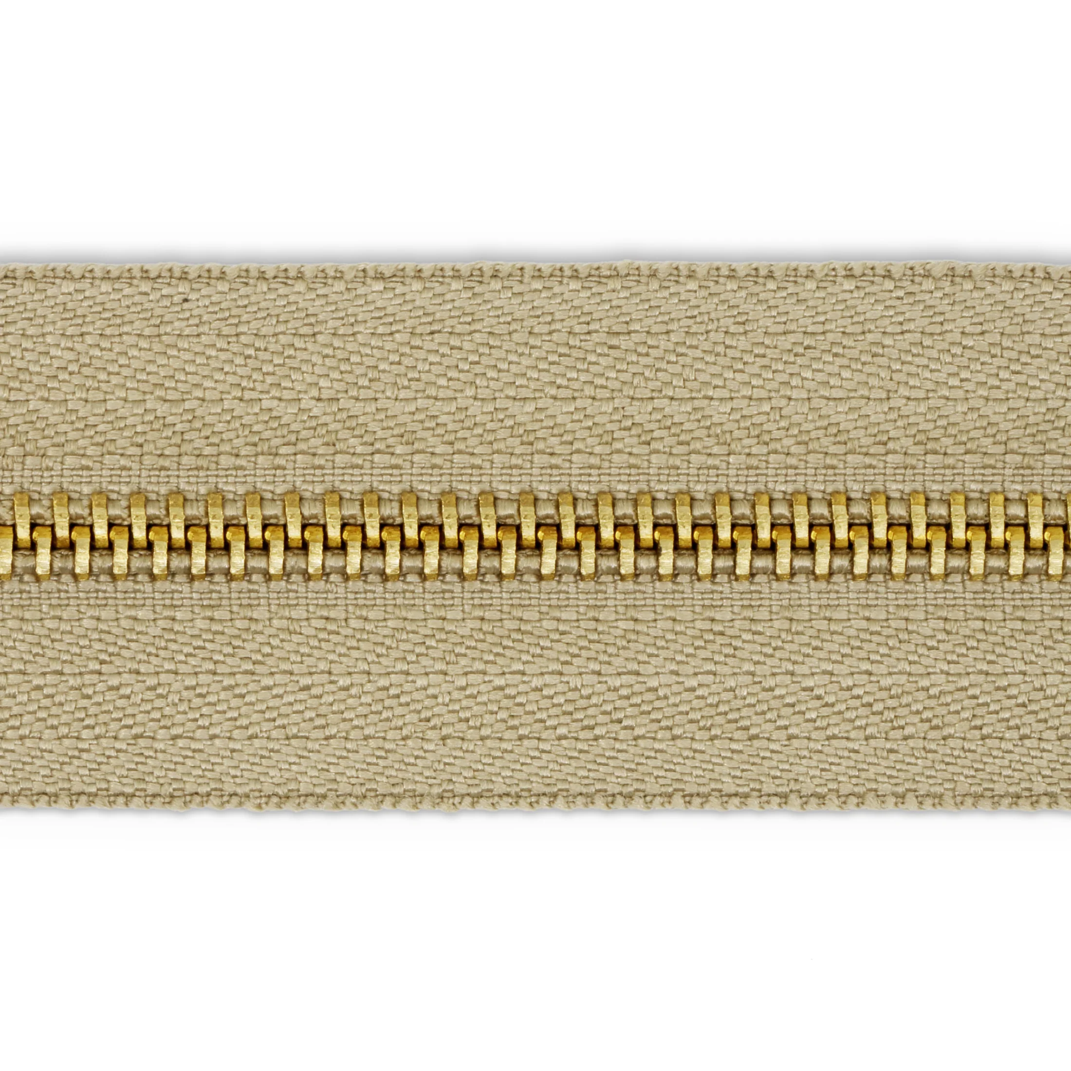 Brass Upholstery Zipper, Beige - Image 6