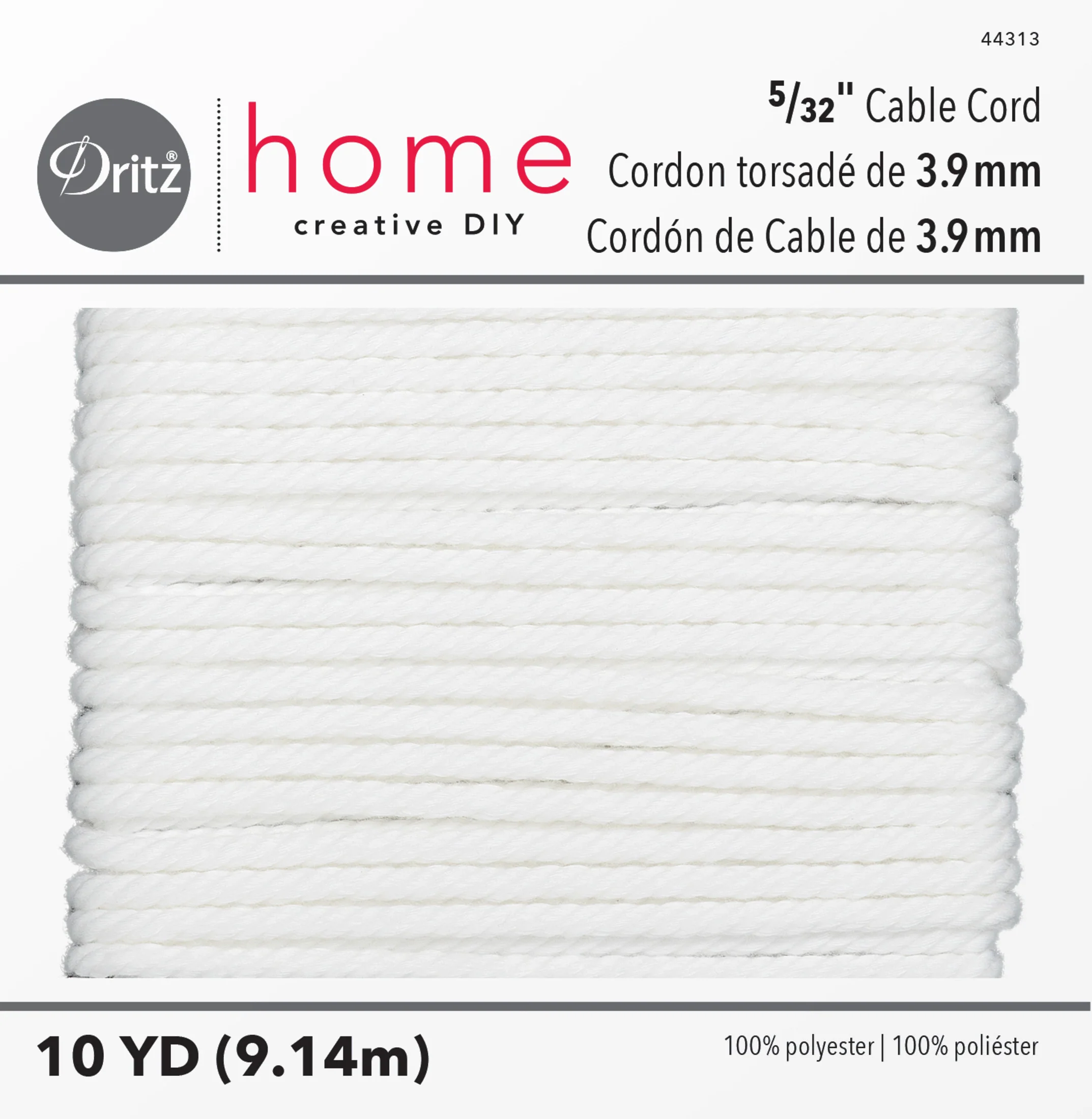 5/32" Cable Cord, White