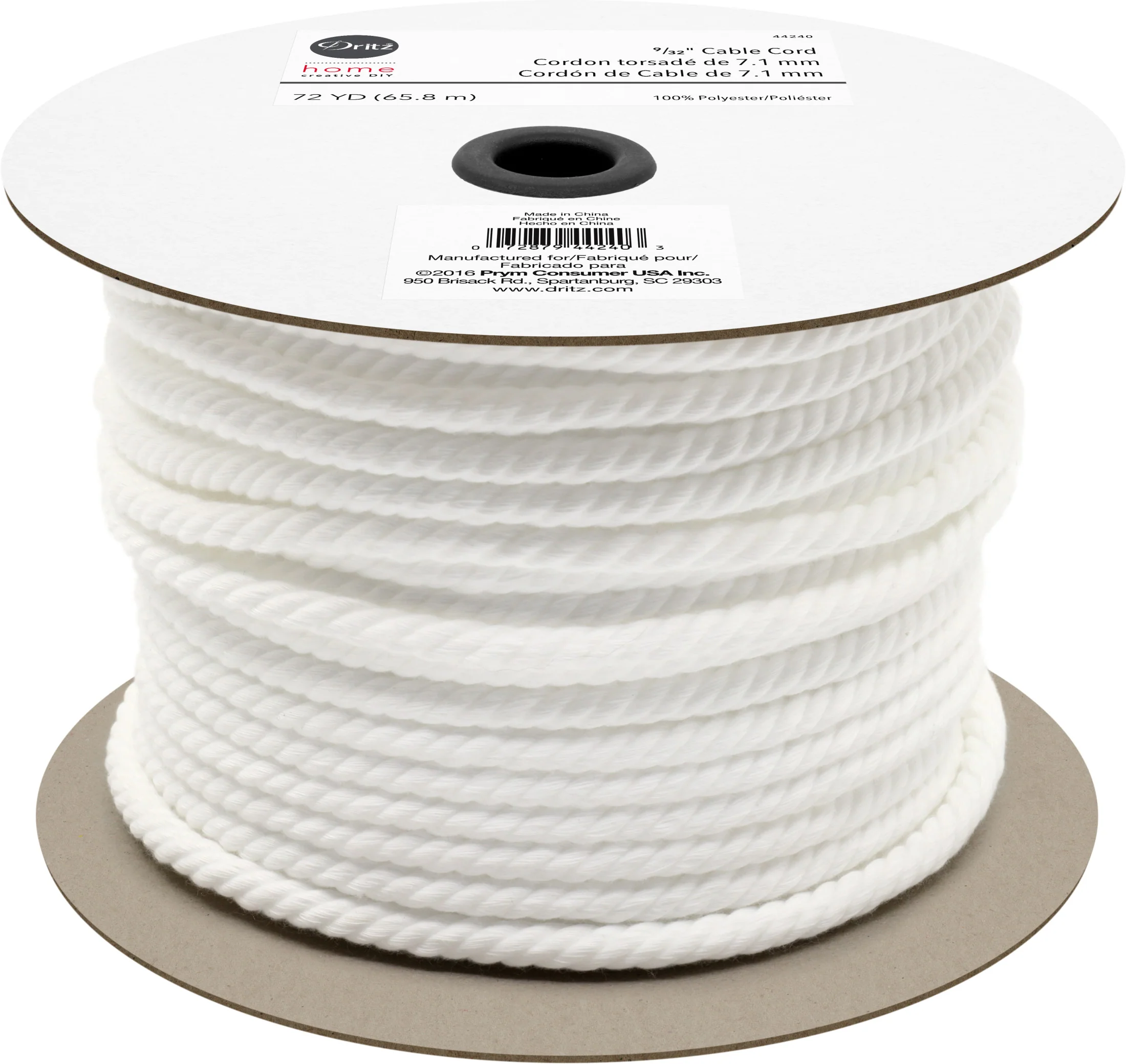9/32" Cable Cord, White - Image 2