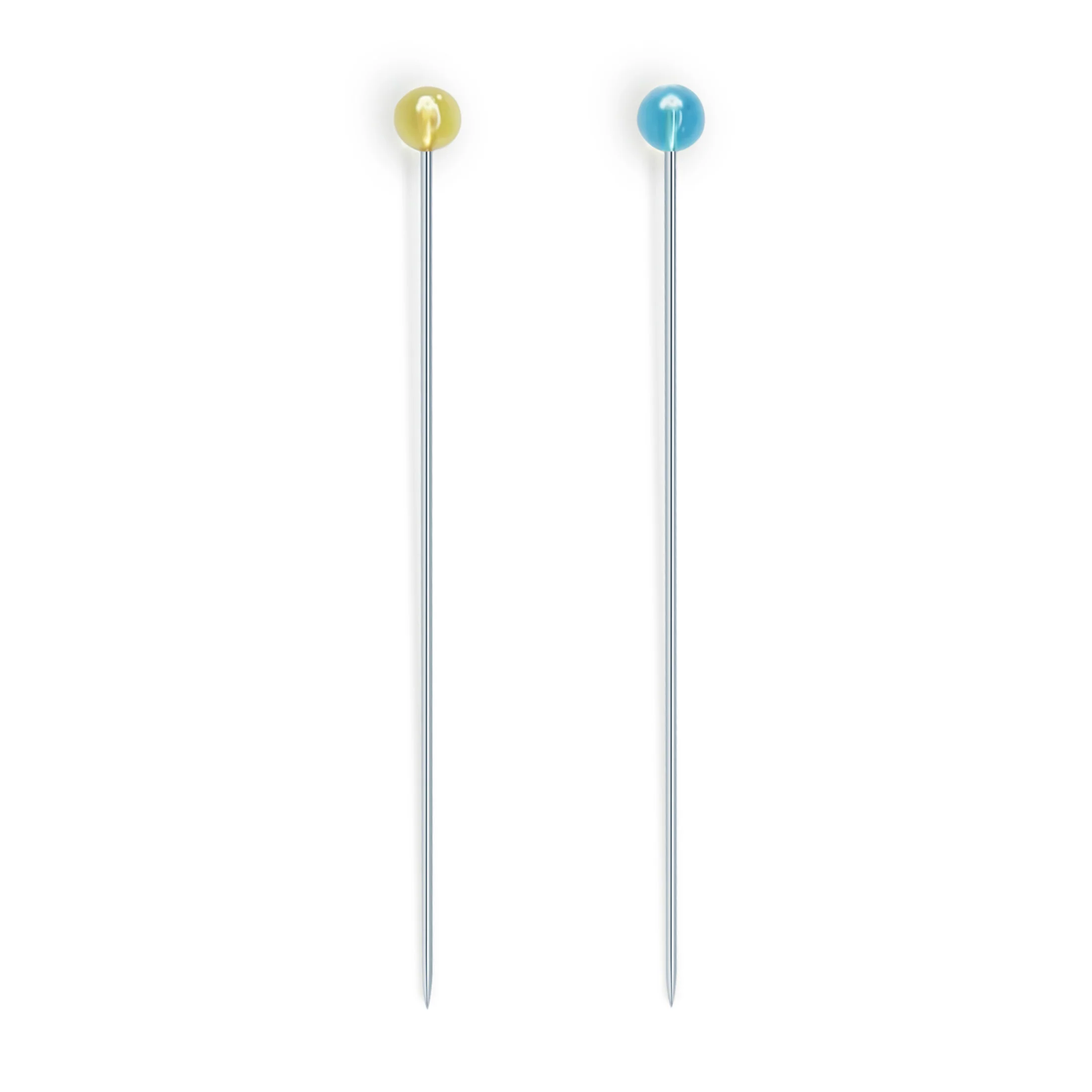 Crystal Glass Head Pins, Blue & Yellow, 100 pc - Image 8