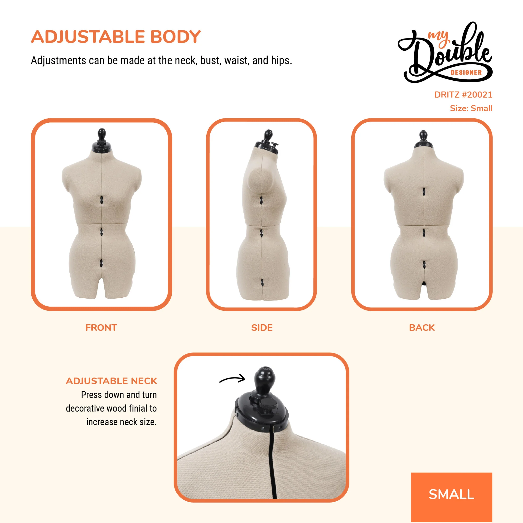 My Double Designer Adjustable Dress Form - Image 14