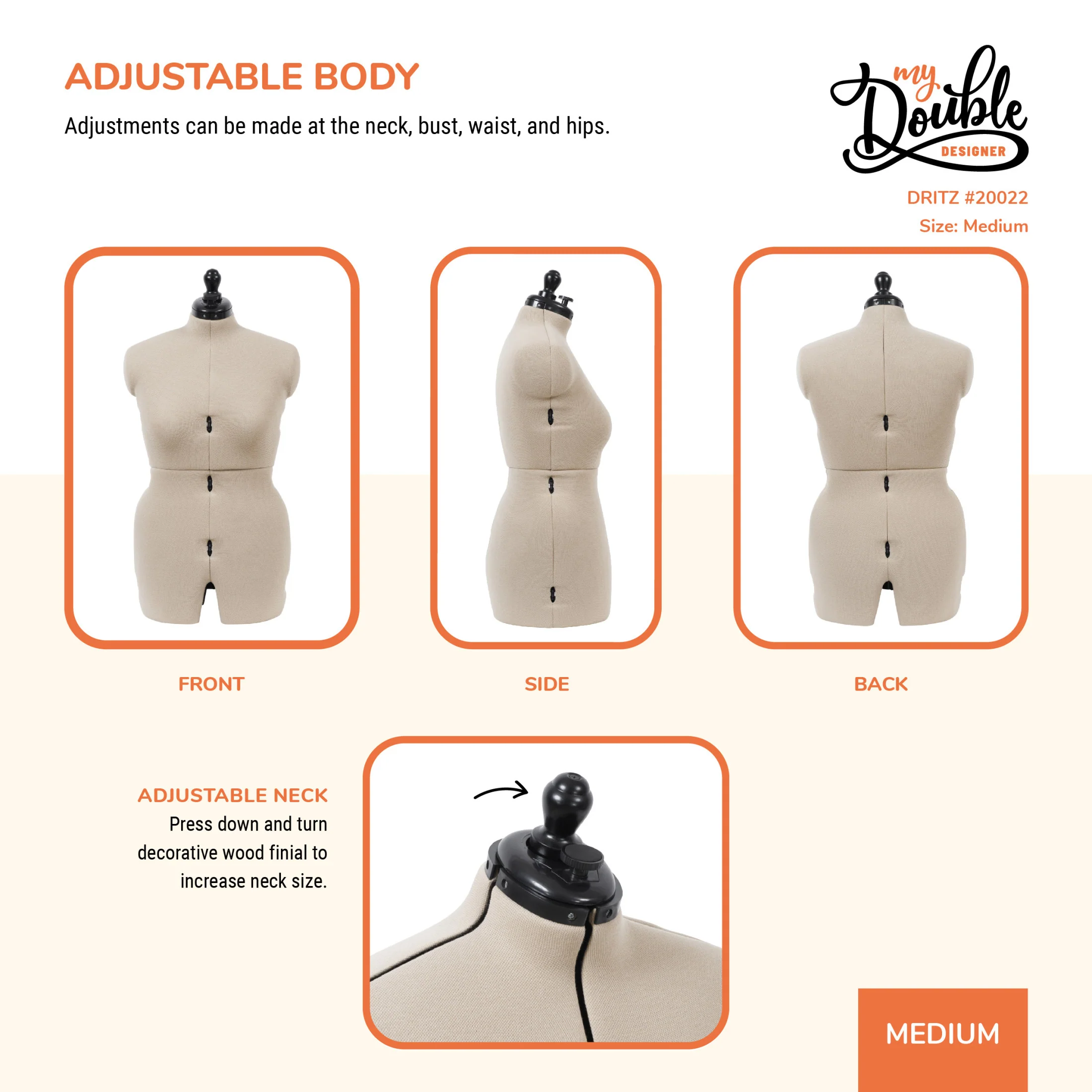 My Double Designer Adjustable Dress Form - Image 23
