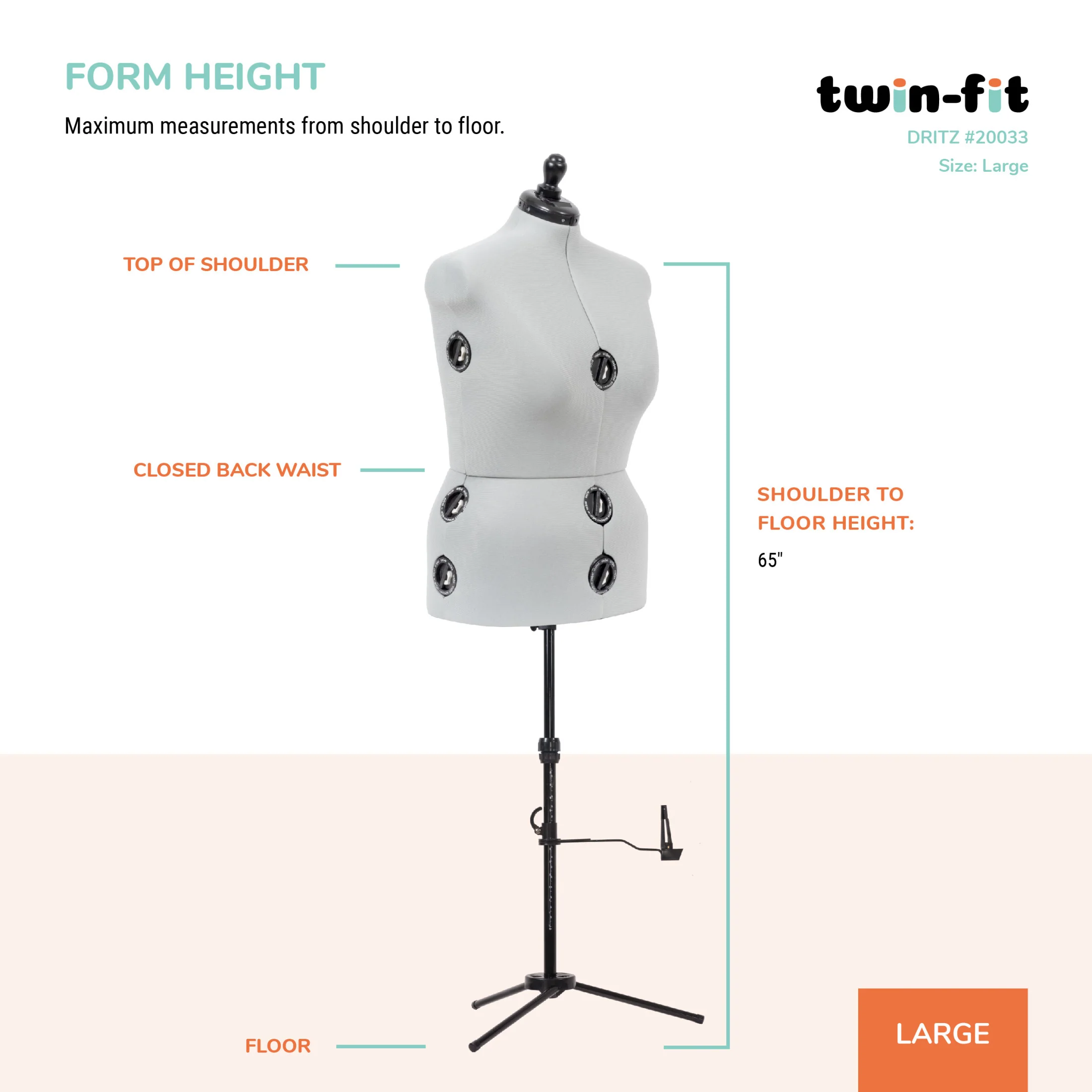 Twin-Fit Adjustable Dress Form - Image 36