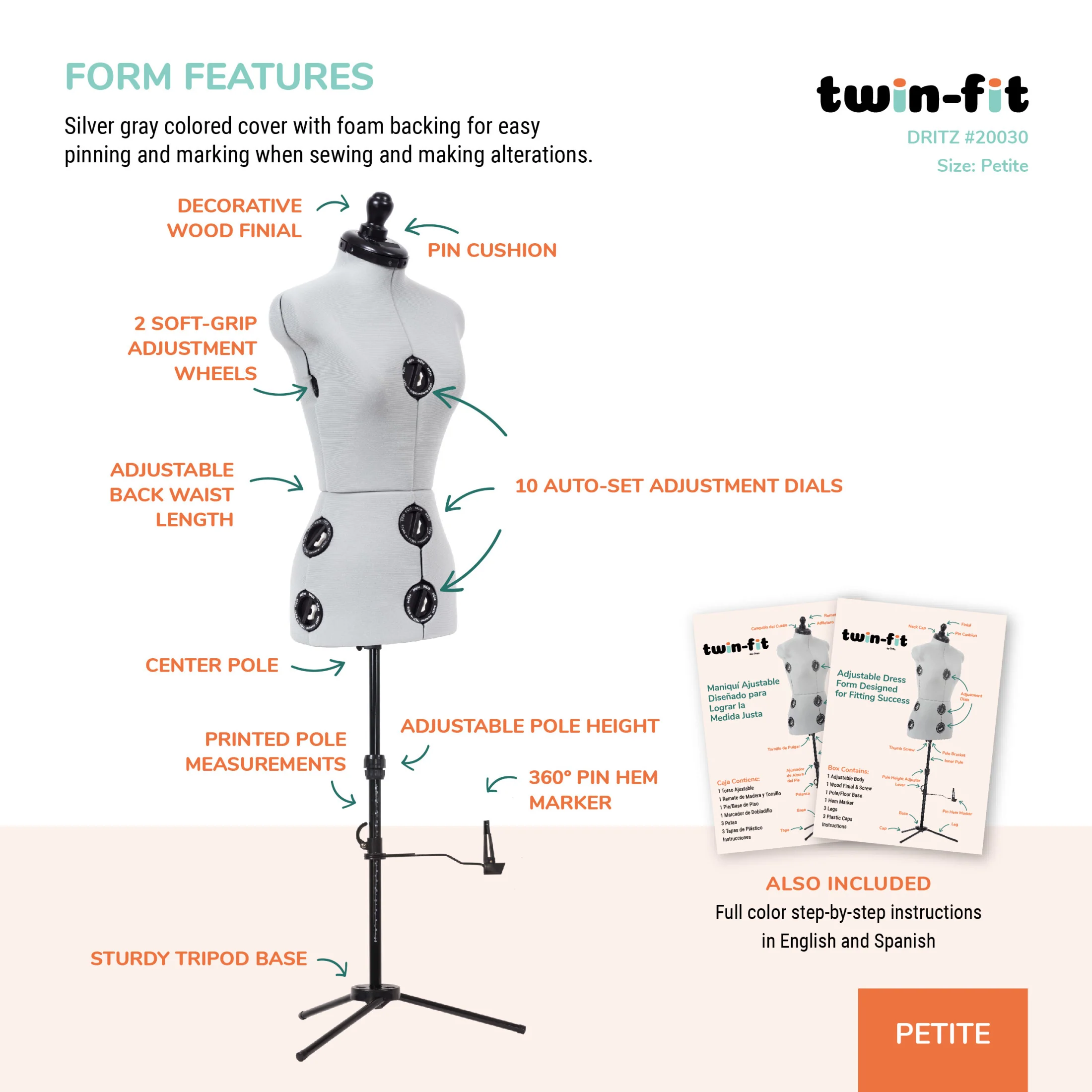 Twin-Fit Adjustable Dress Form - Image 4