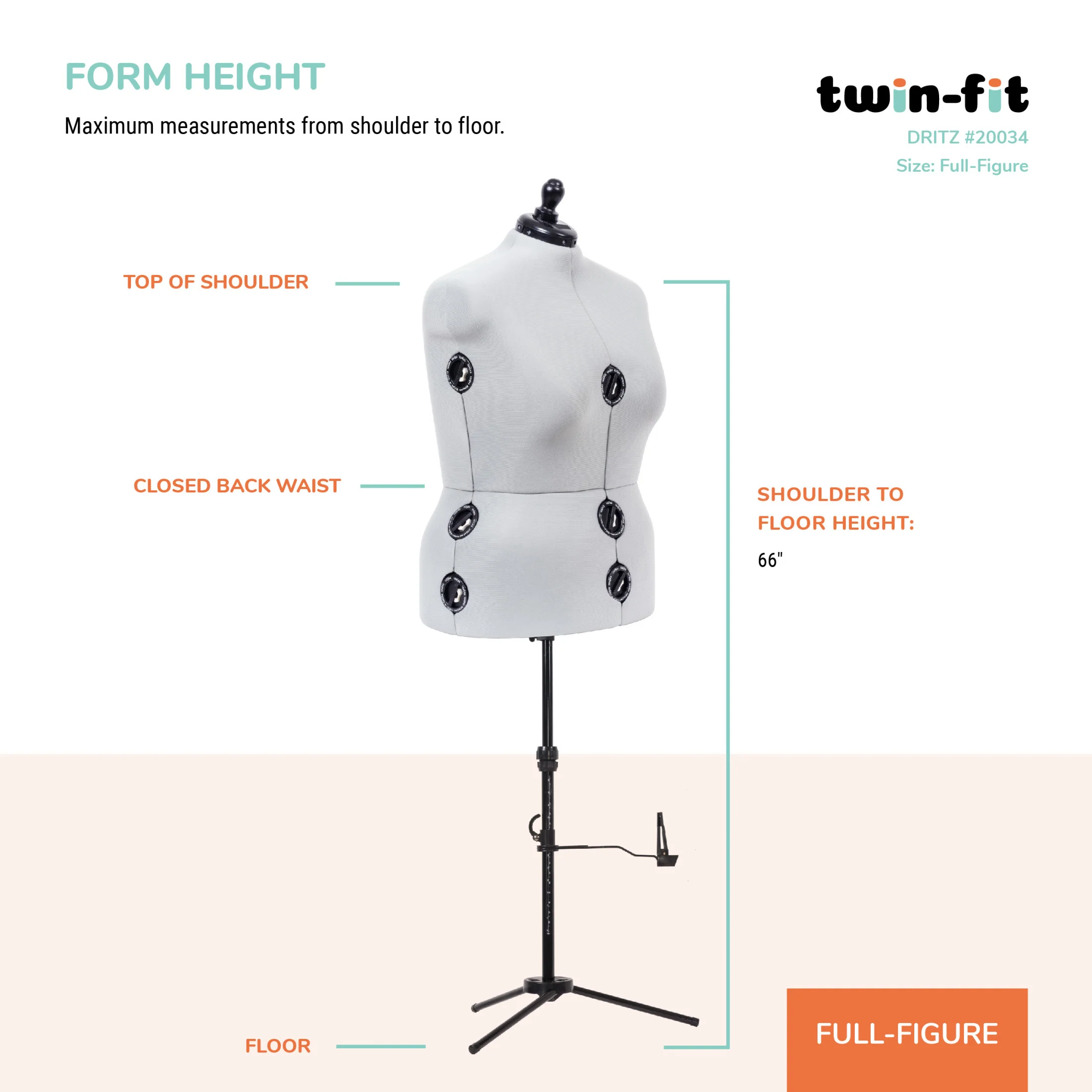 Twin-Fit Adjustable Dress Form - Image 45