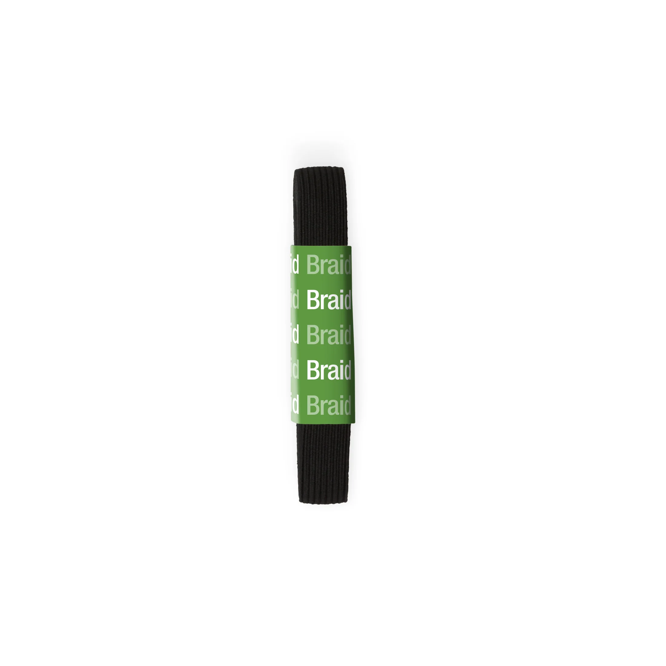 1/2" Braided Elastic, Black - Image 2