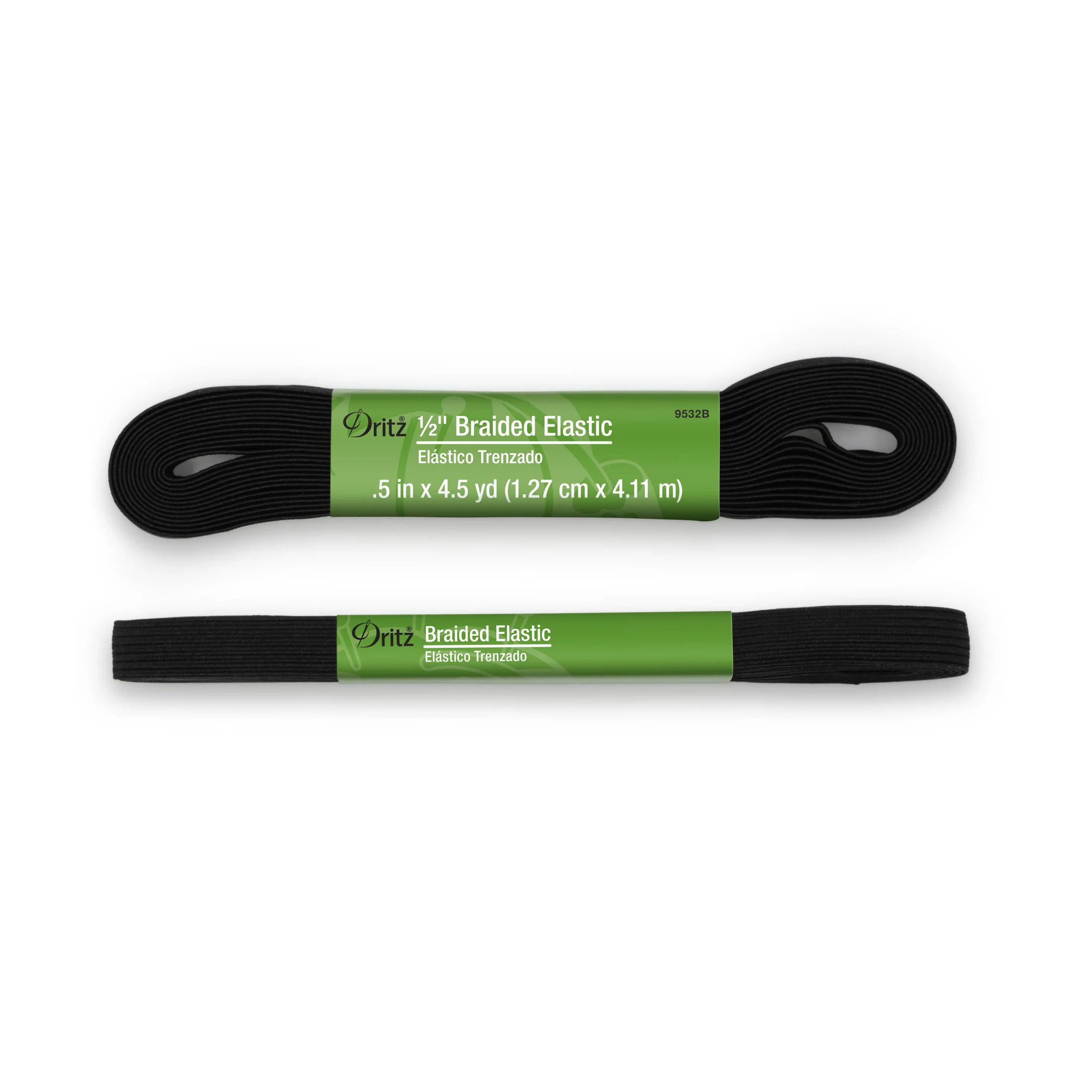 1/2" Braided Elastic, Black - Image 5