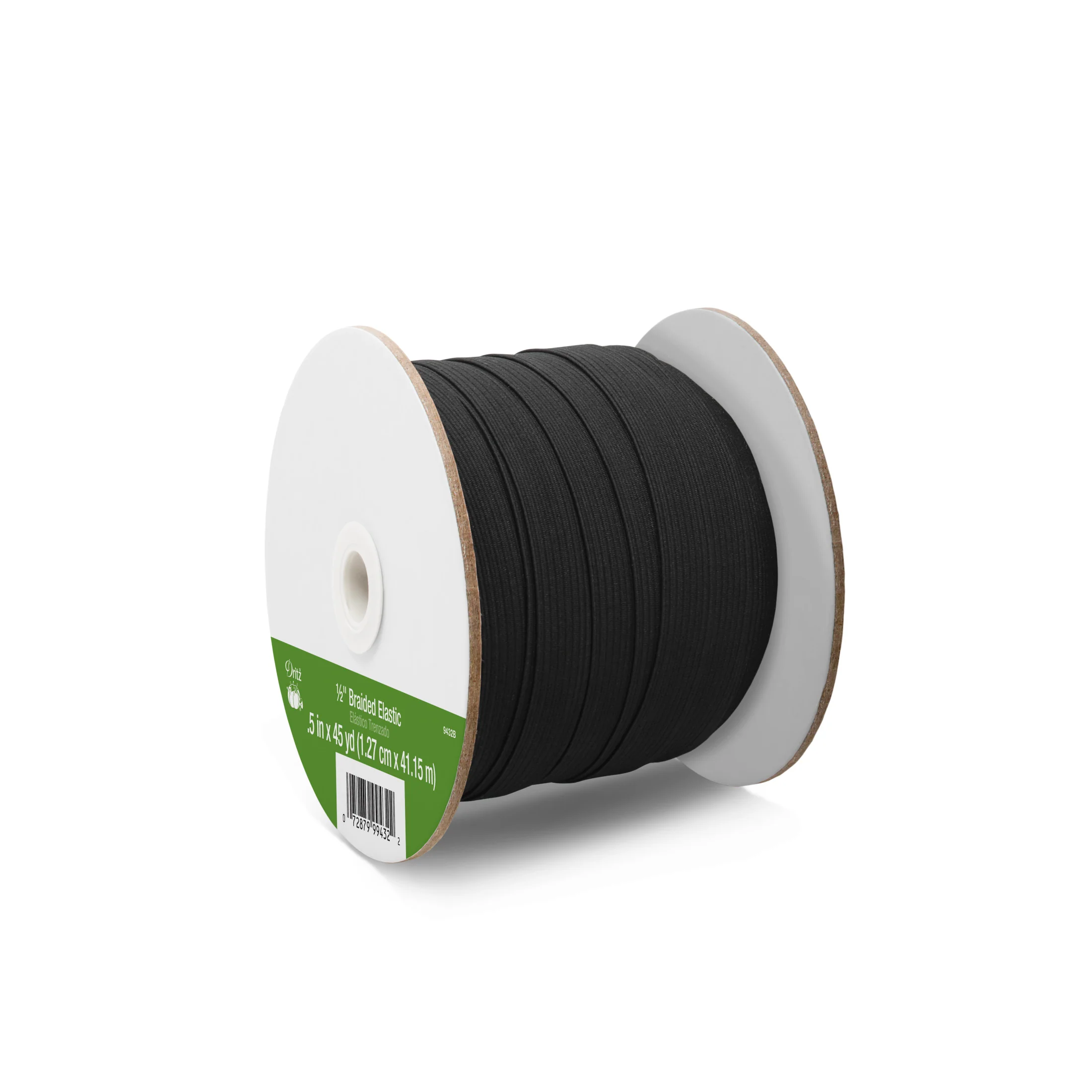 1/2" Braided Elastic, Black - Image 7