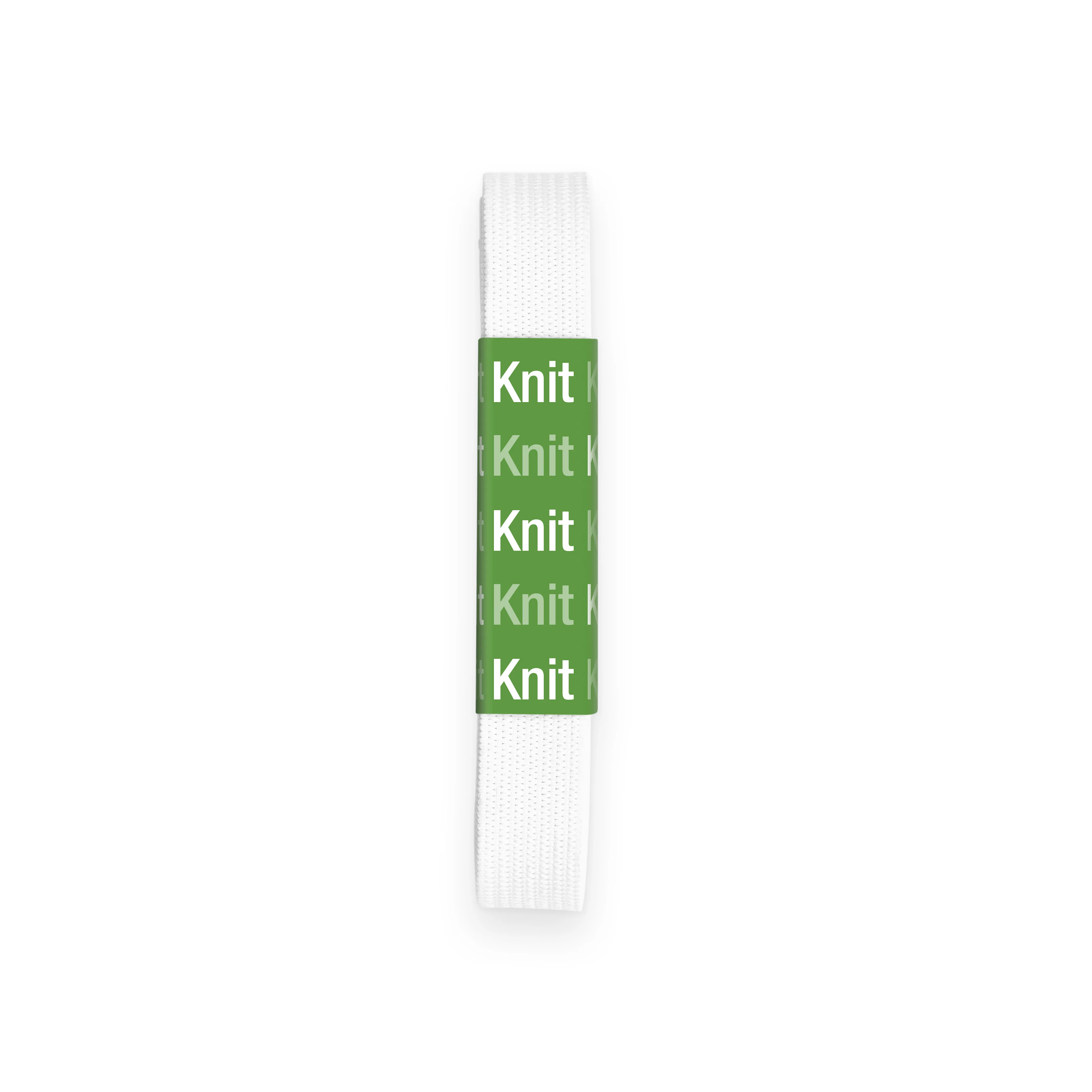 1/2" Knit Elastic, White - Image 2