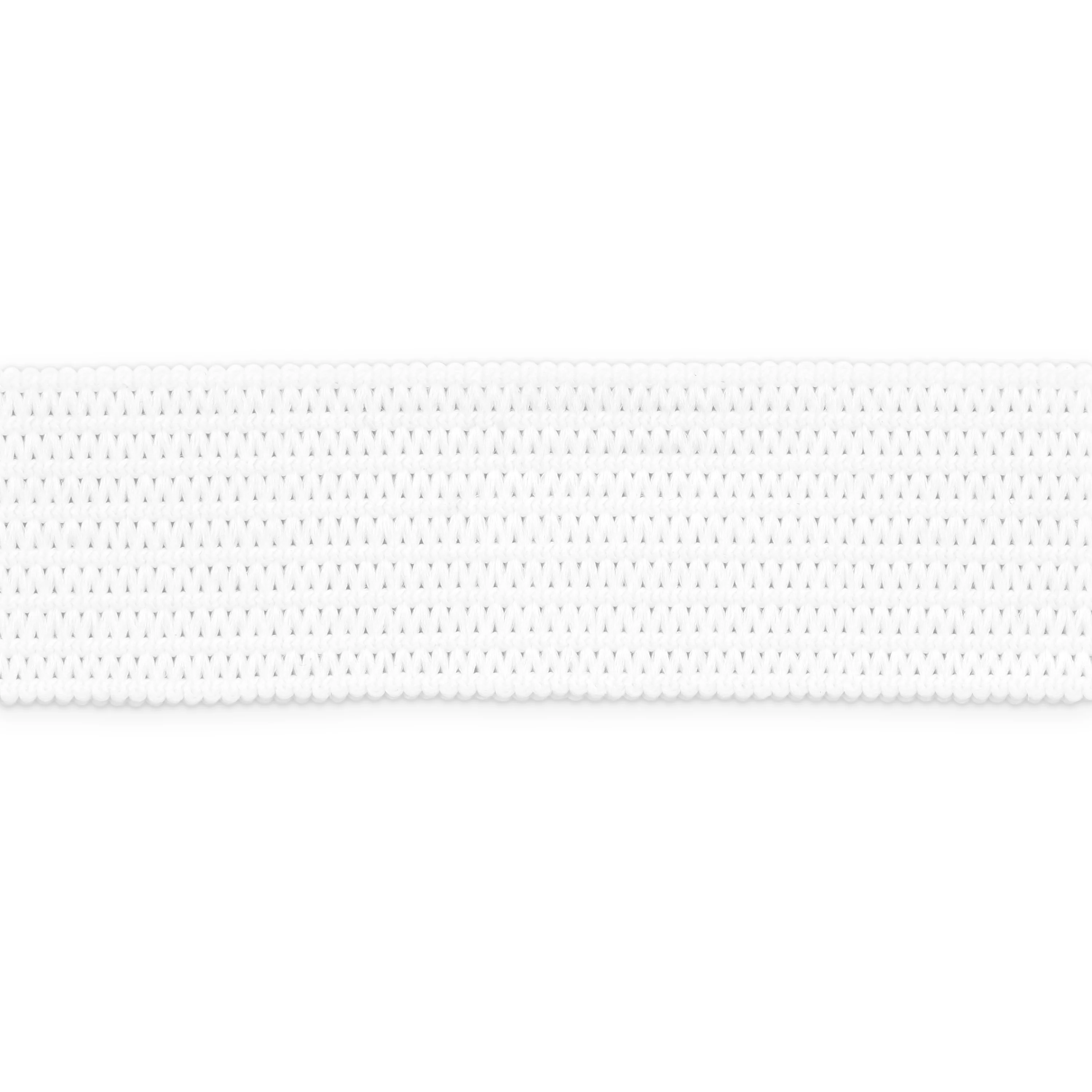 1/2" Knit Elastic, White - Image 4