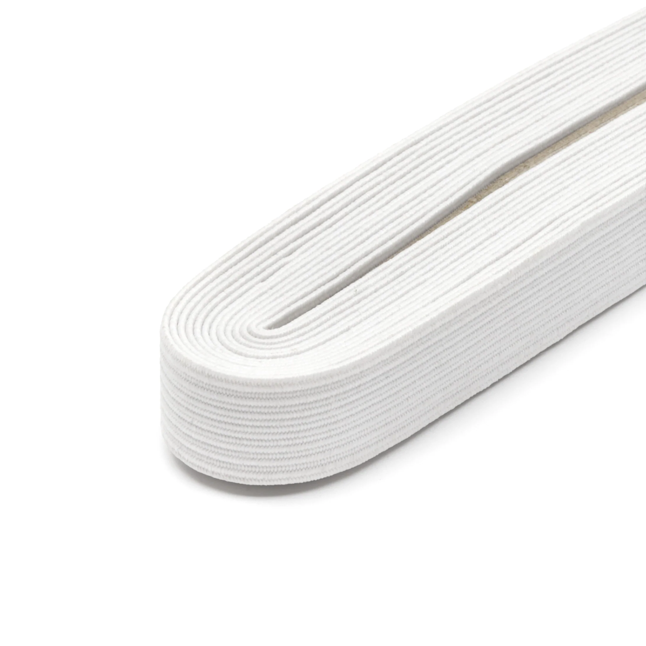 1/2" Braided Elastic, White - Image 6