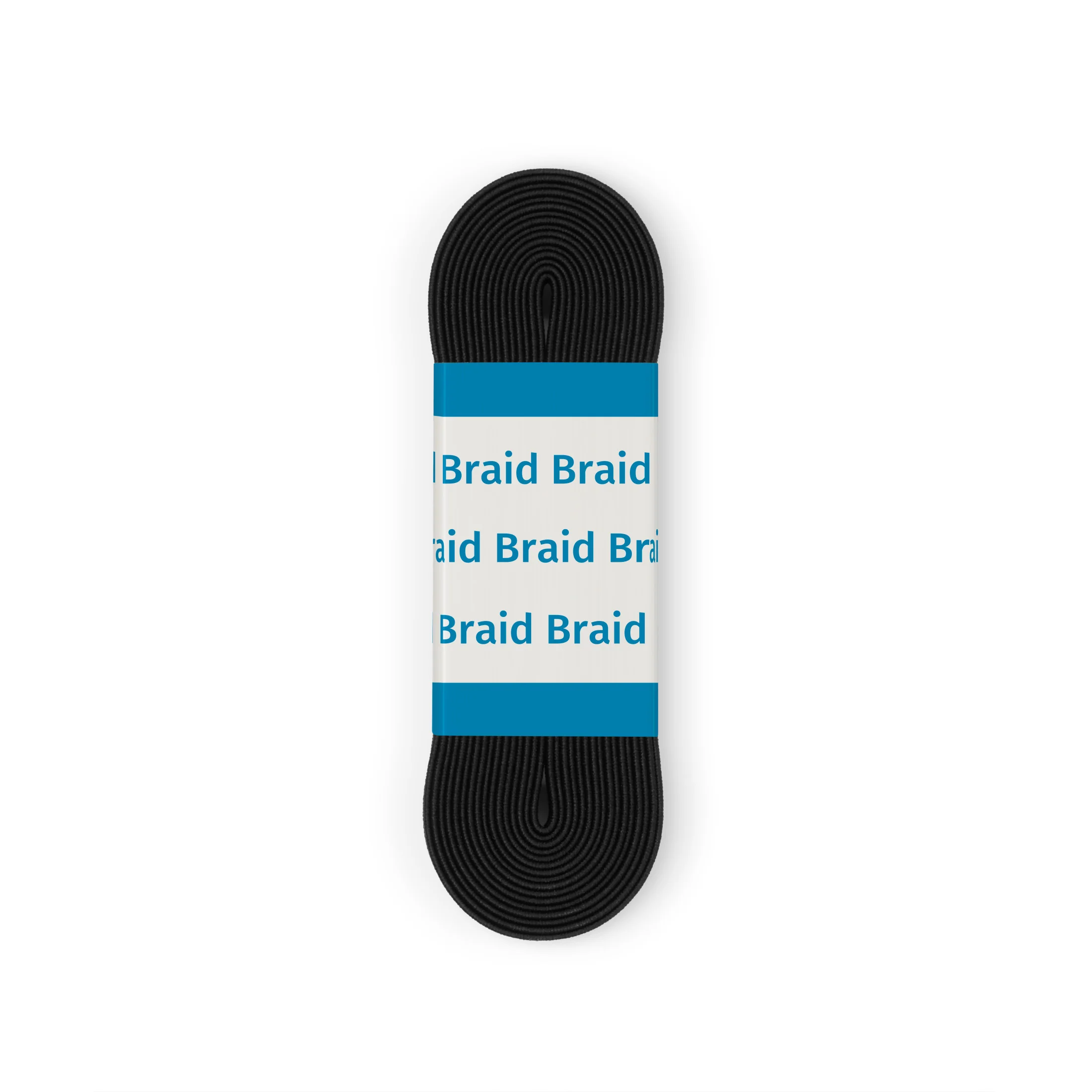1/4" Braided Elastic, Black - Image 2