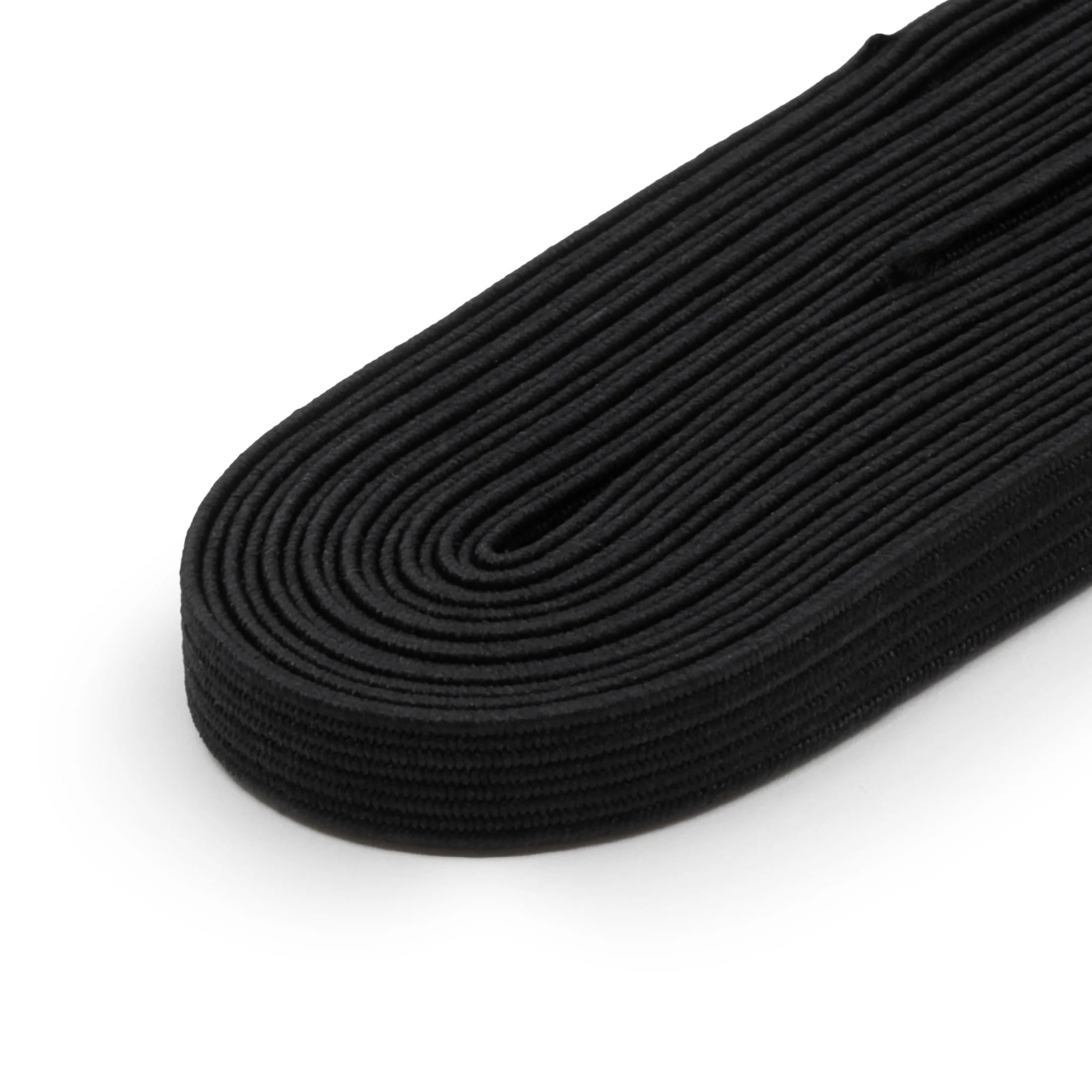 1/4" Braided Elastic, Black - Image 3