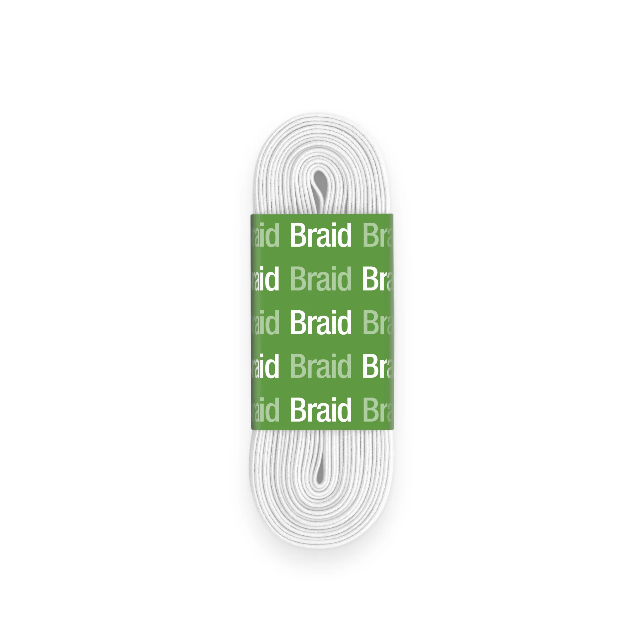 1/4" Braided Elastic, White - Image 3