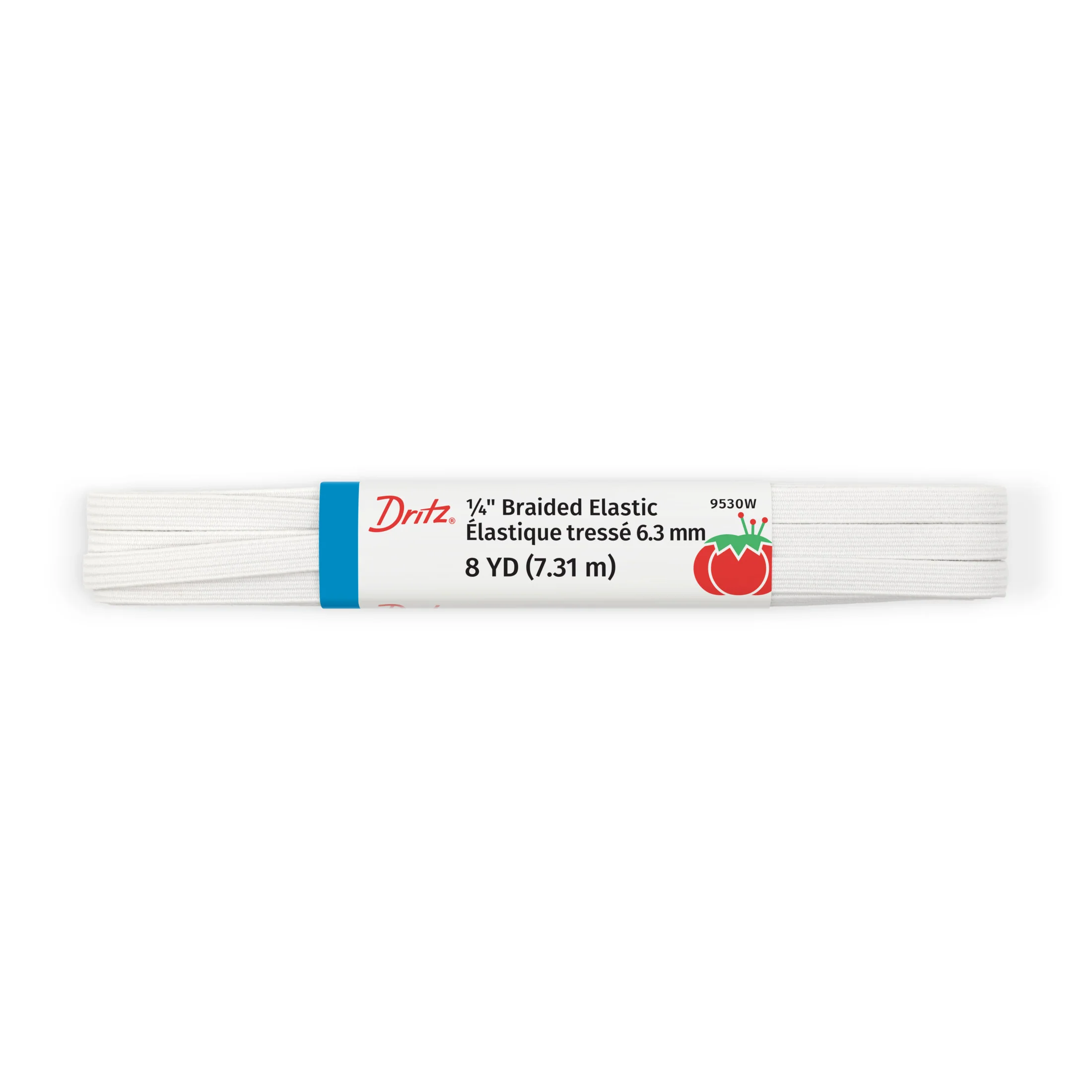 1/4" Braided Elastic, White - Image 7