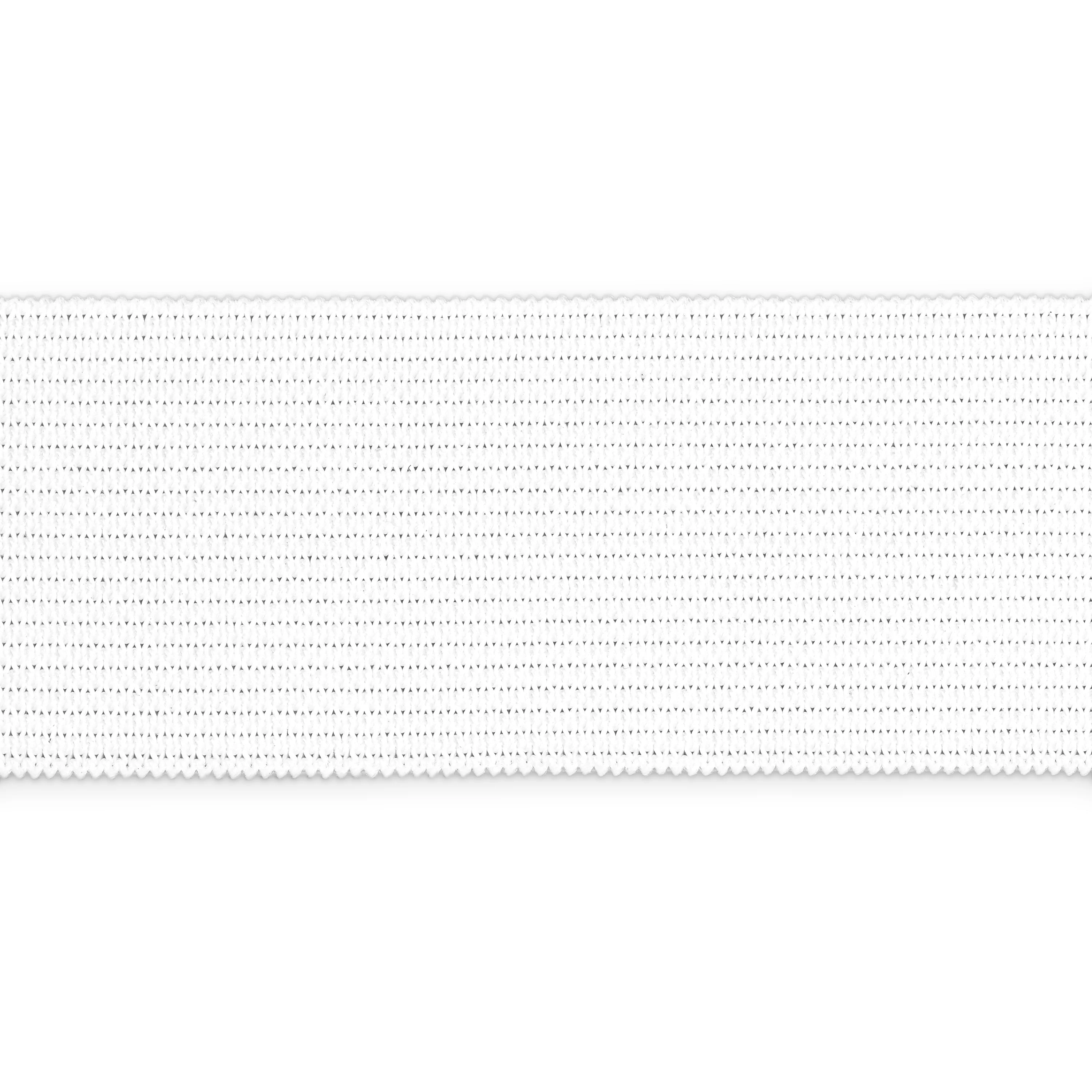 1" Knit Elastic, White - Image 4