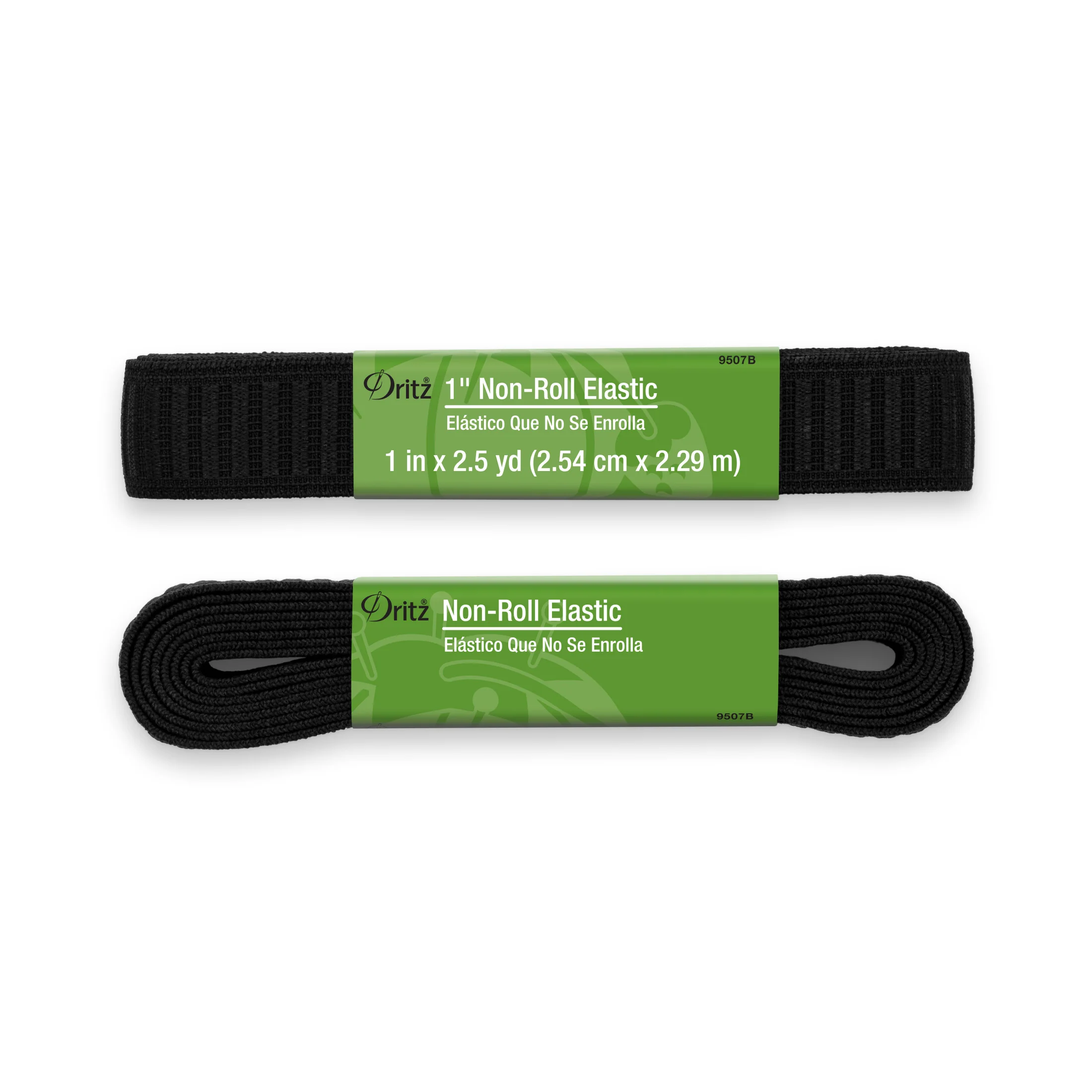 1" Non-Roll Elastic, Black - Image 2