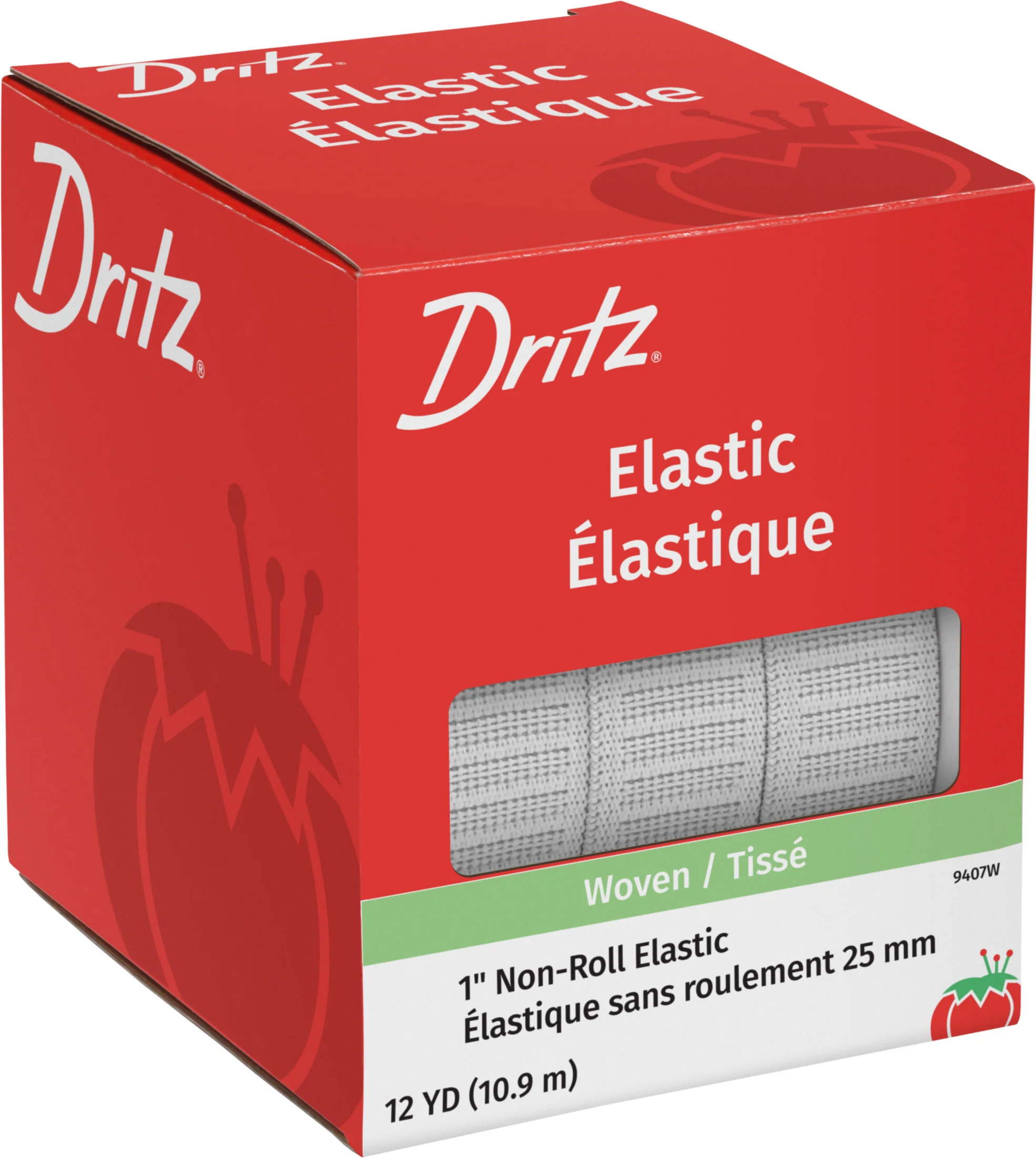 1" Non-Roll Elastic, White - Image 5