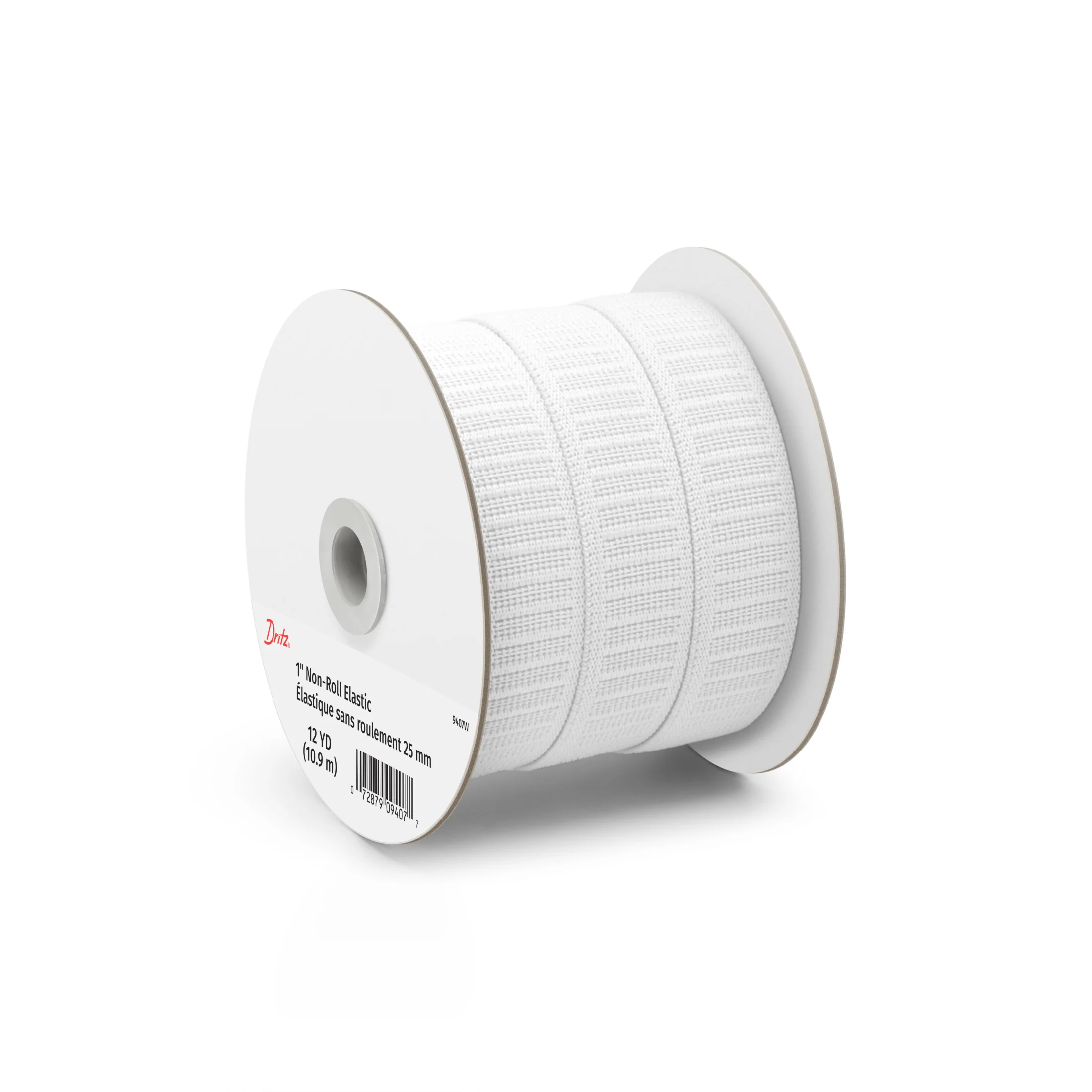 1" Non-Roll Elastic, White - Image 6