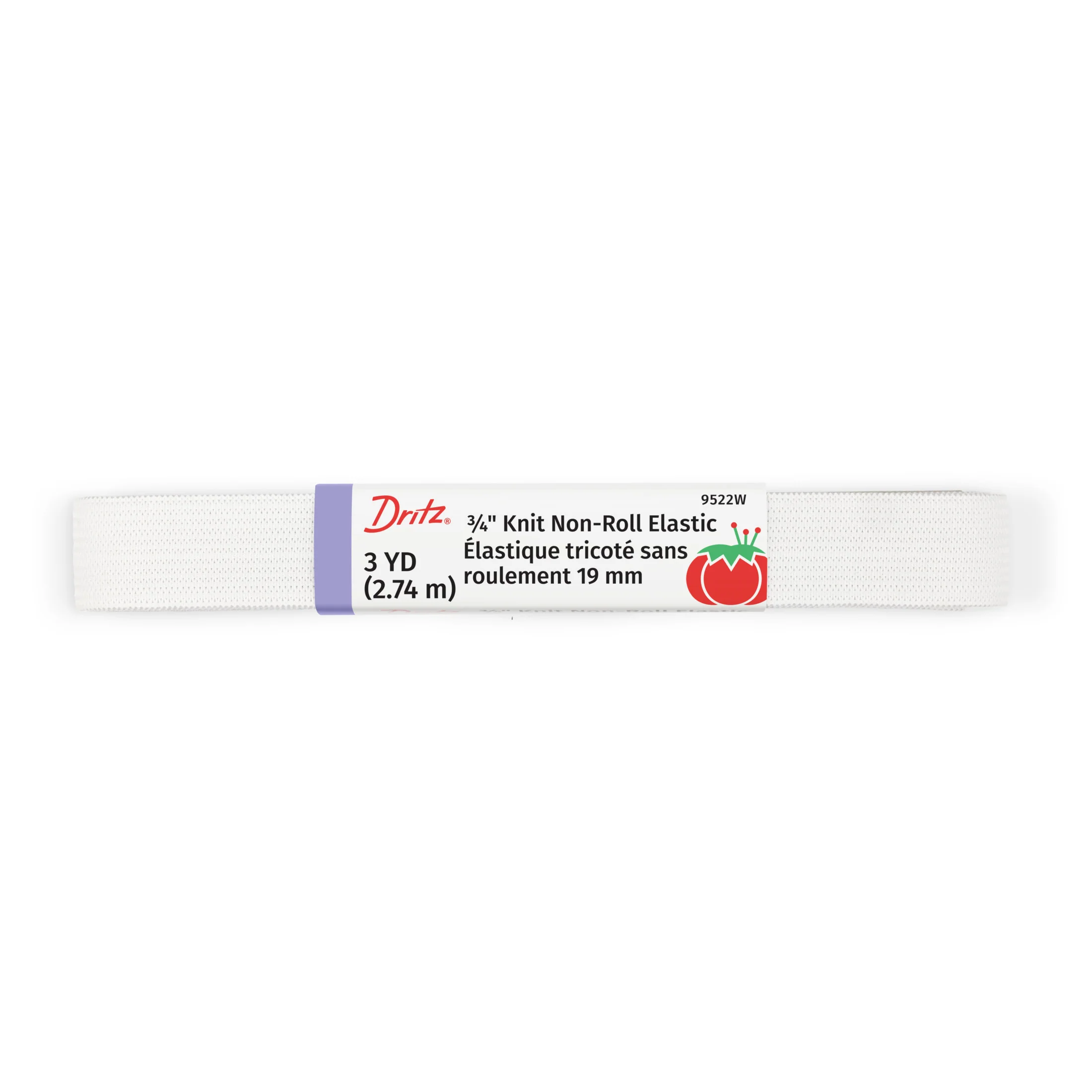 3/4" Knit Non-Roll Elastic, White - Image 7