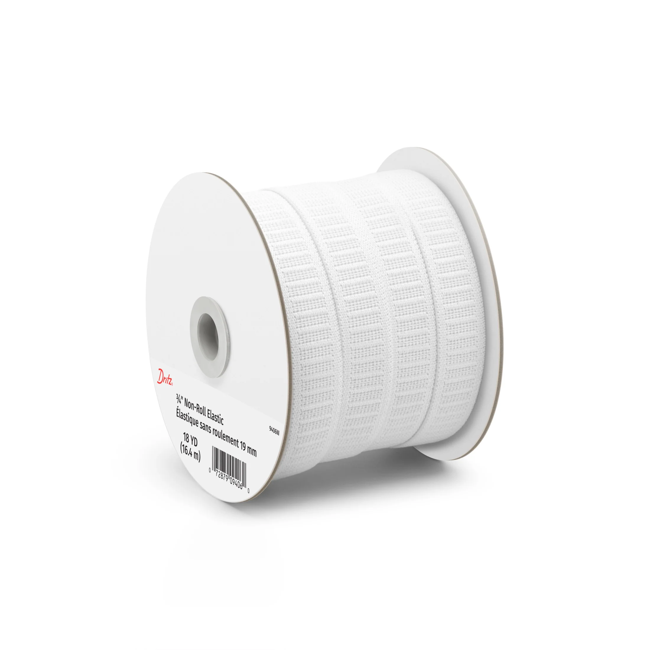 3/4" Non-Roll Elastic, White - Image 10