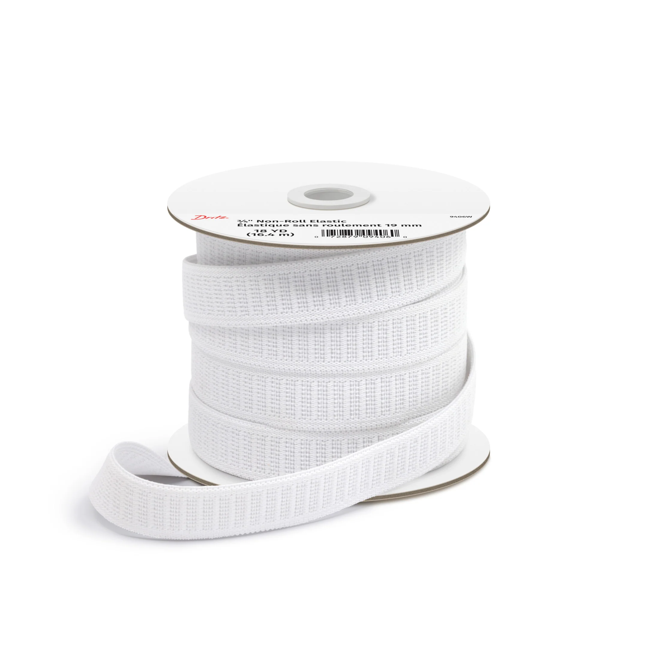 3/4" Non-Roll Elastic, White - Image 11