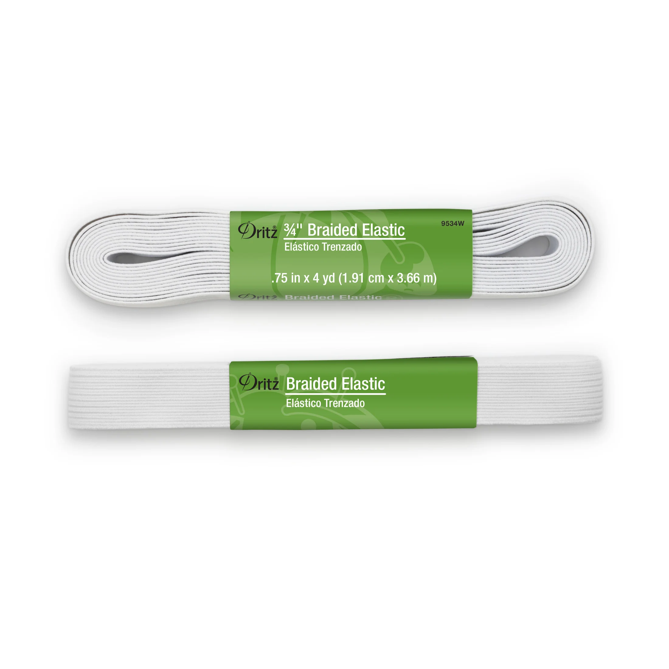 3/4" Braided Elastic, White - Image 6