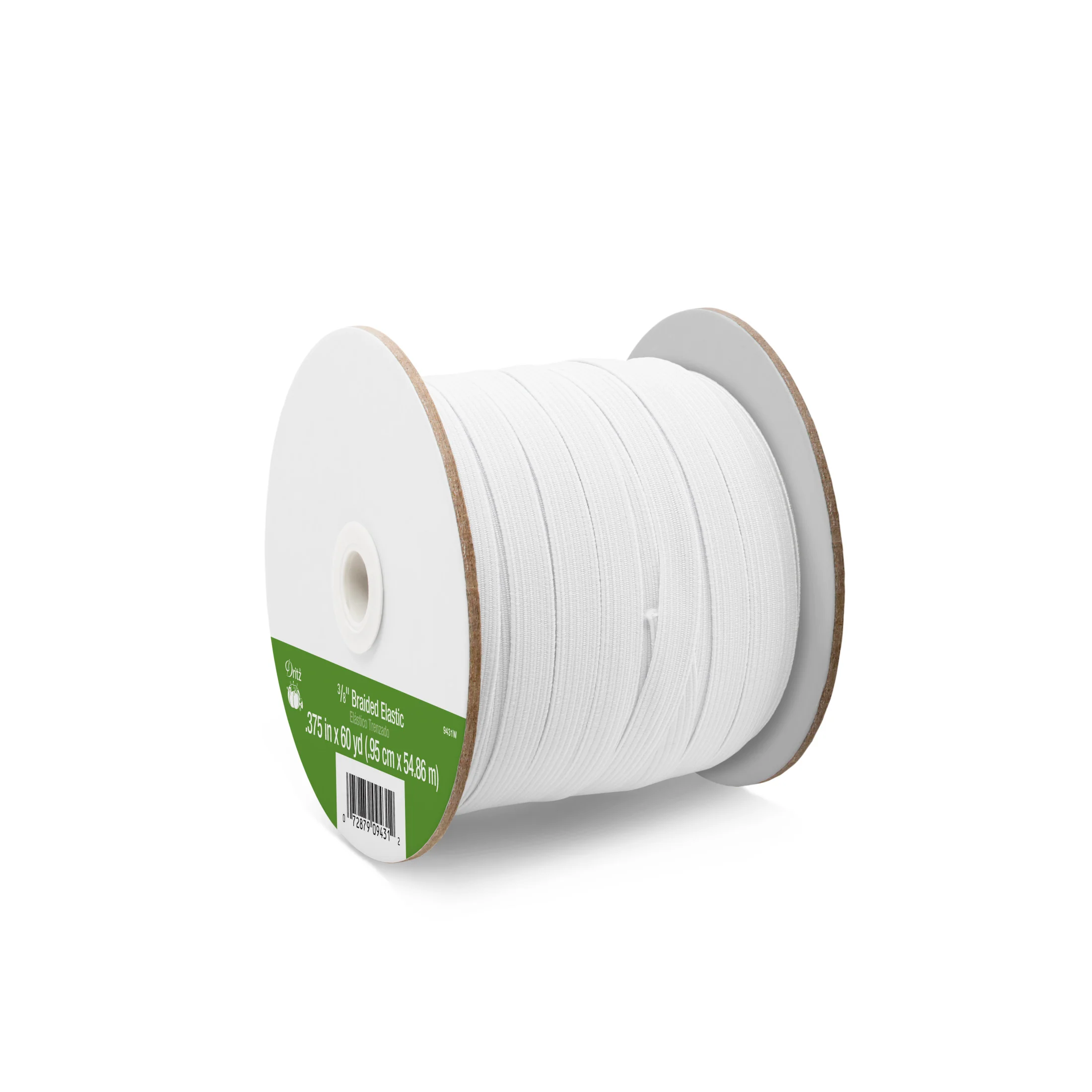 3/8" Braided Elastic, White - Image 7