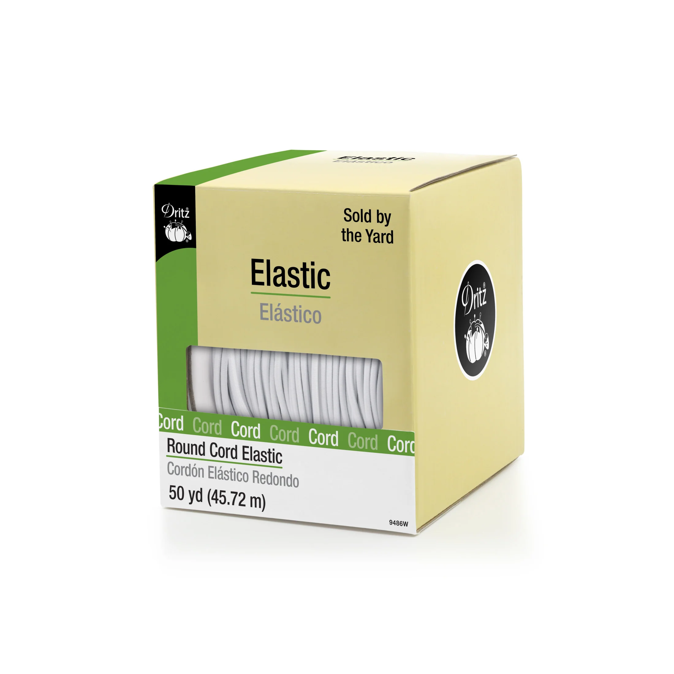 Round Cord Elastic, White - Image 4