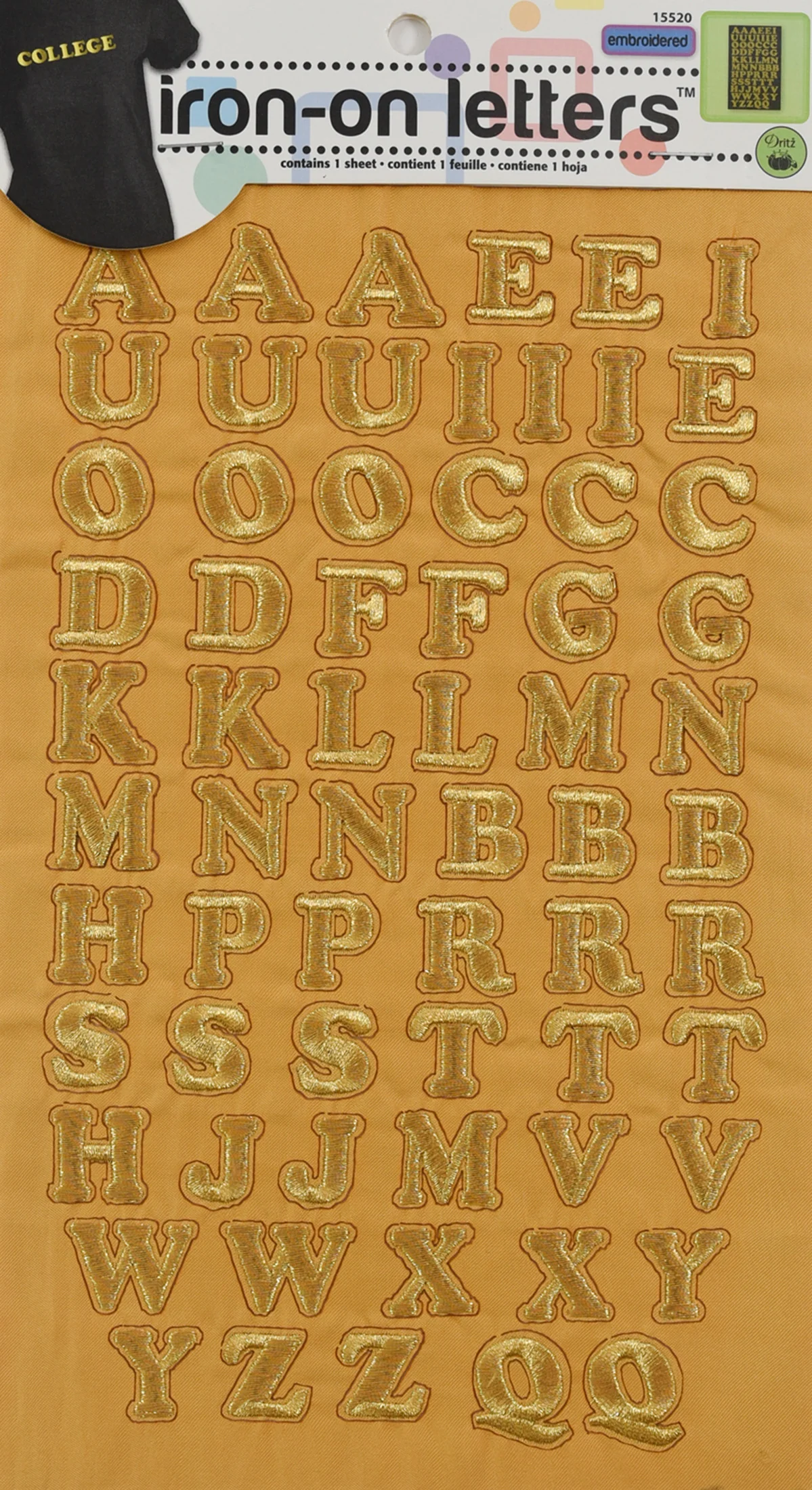 Embroidery Iron-on Letters, 1 Sheet - Image 5