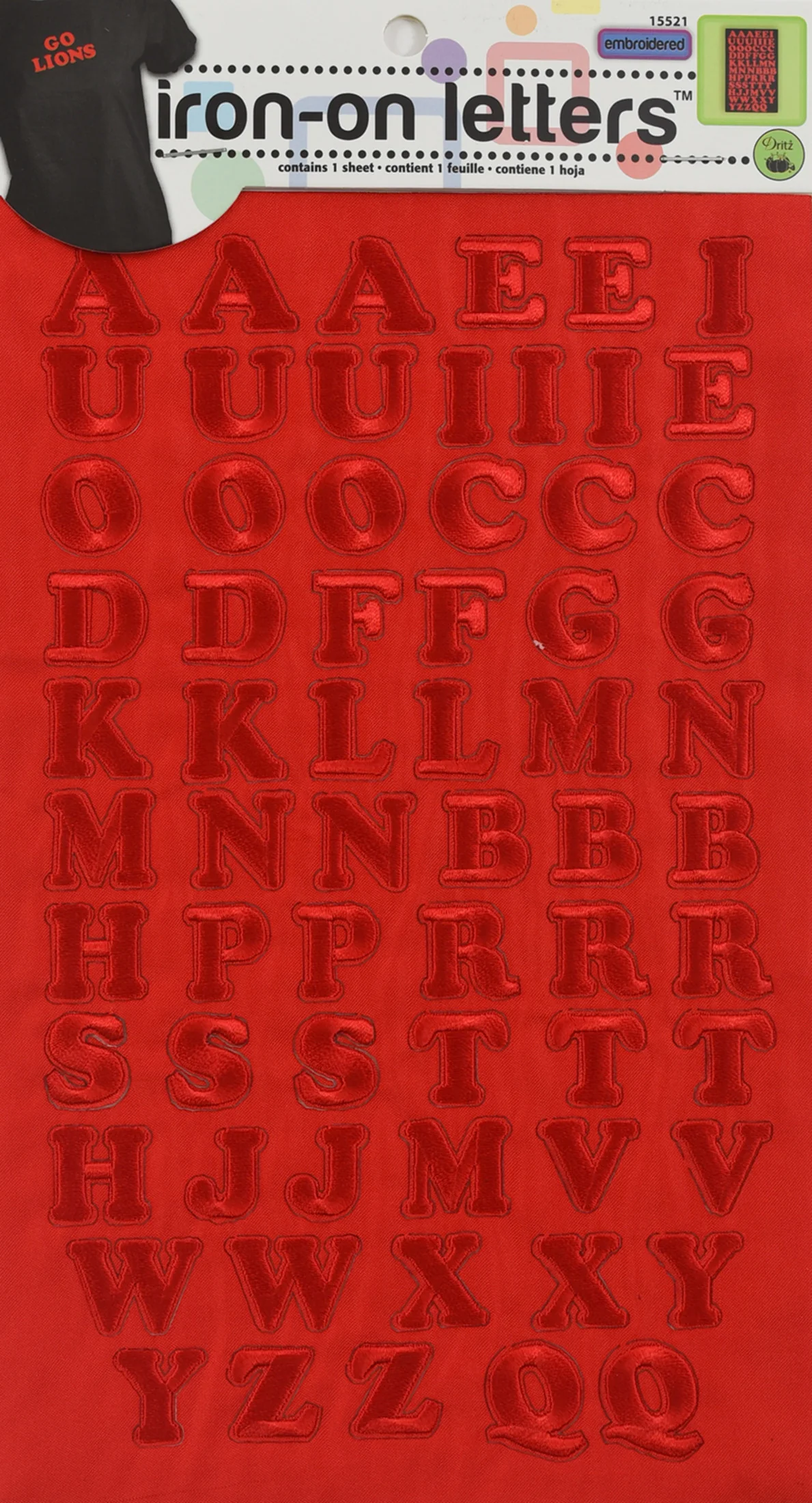 Embroidery Iron-on Letters, 1 Sheet - Image 7