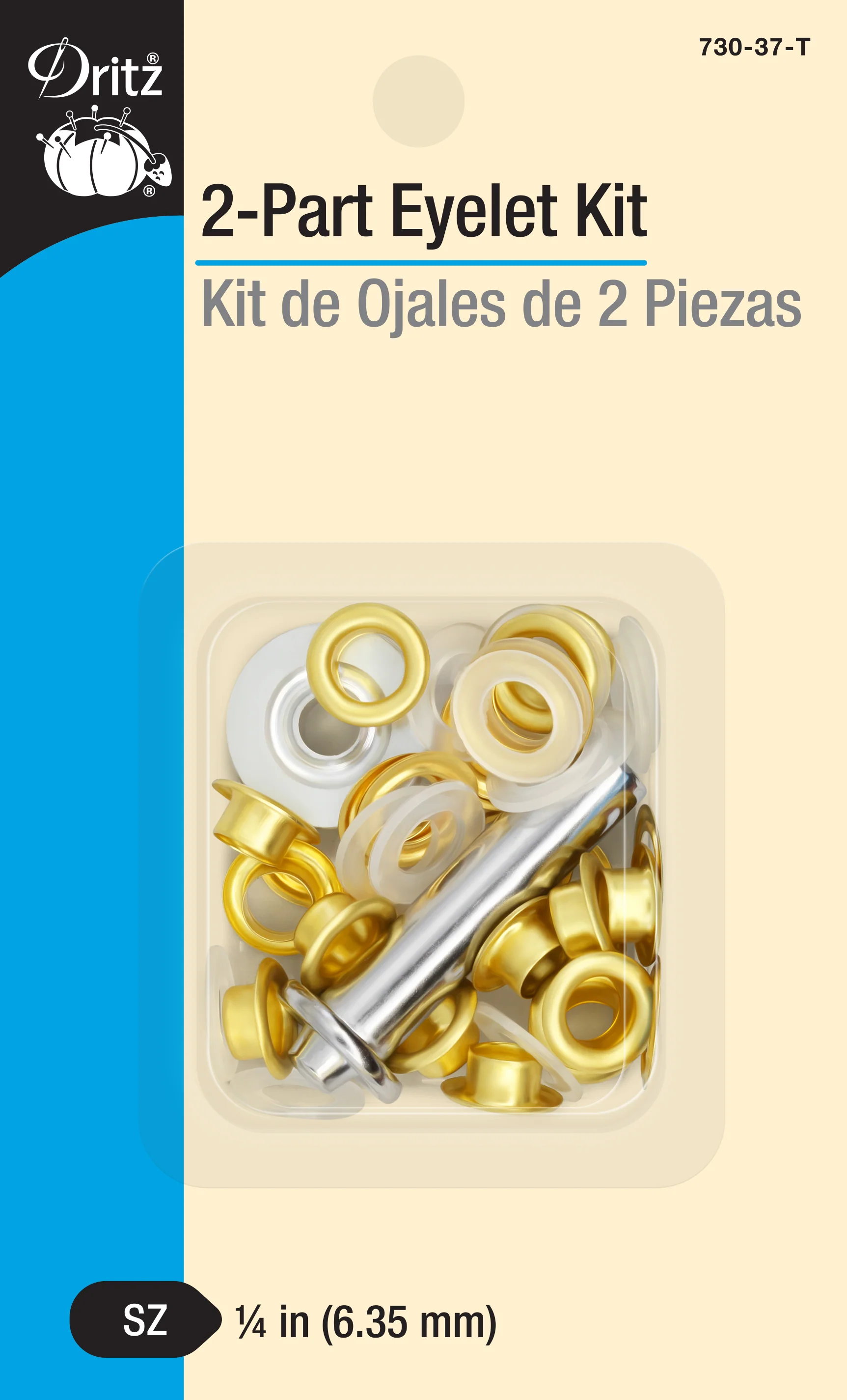1/4" 2-Part Eyelets & Tools, 15 Sets