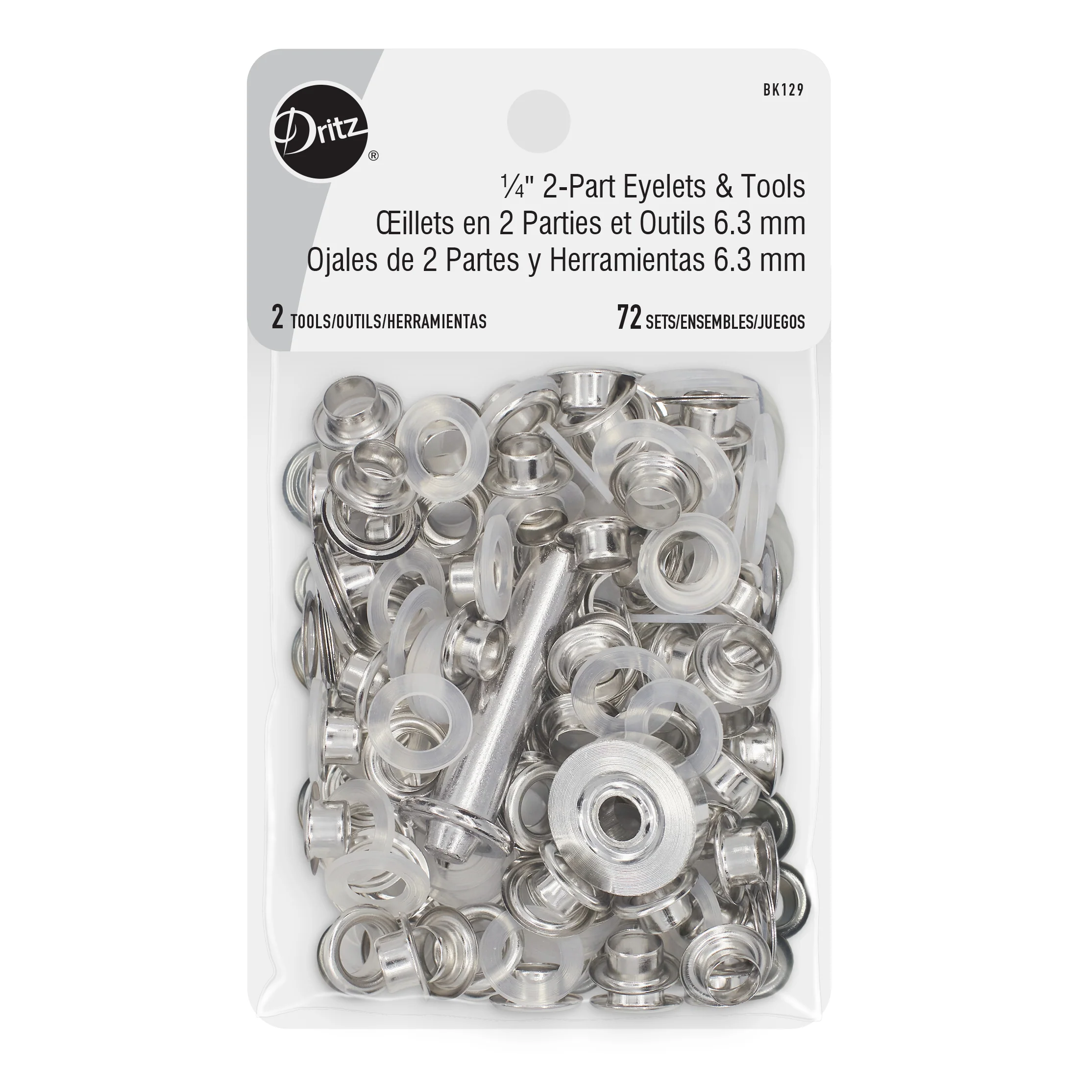 1/4" 2-Part Eyelets & Tools, 72 Sets - Image 7