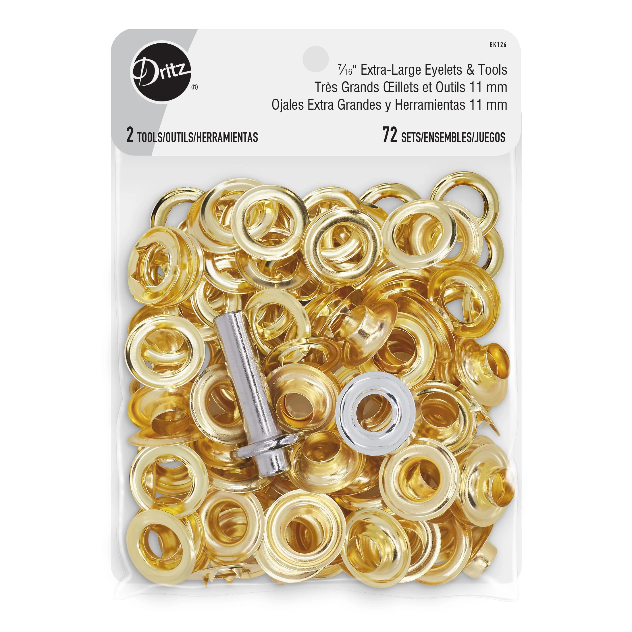 7∕16" Extra-Large Eyelets & Tools, 72 Sets