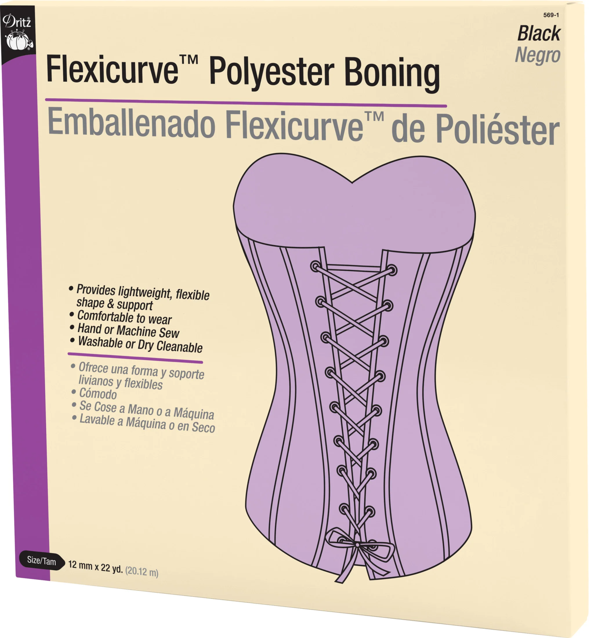 12 mm Flexicurve Polyester Boning, 22 yd - Image 6
