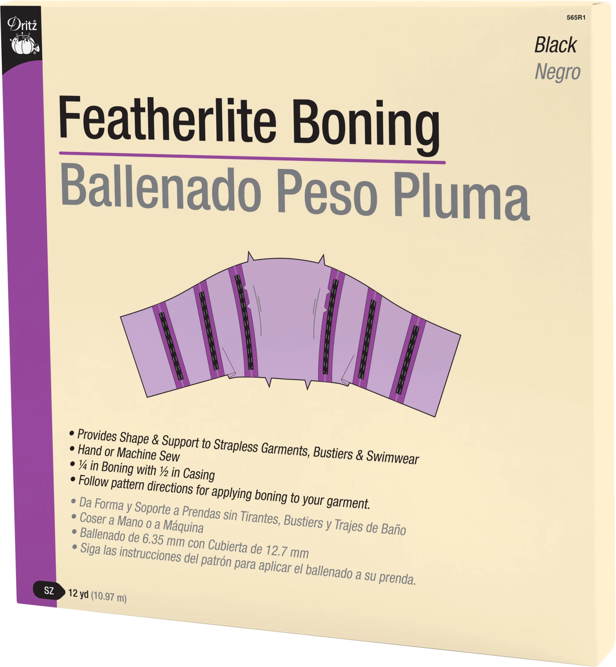 1/4" Featherlite Boning with 1/2" Casing, 12 yd - Image 6