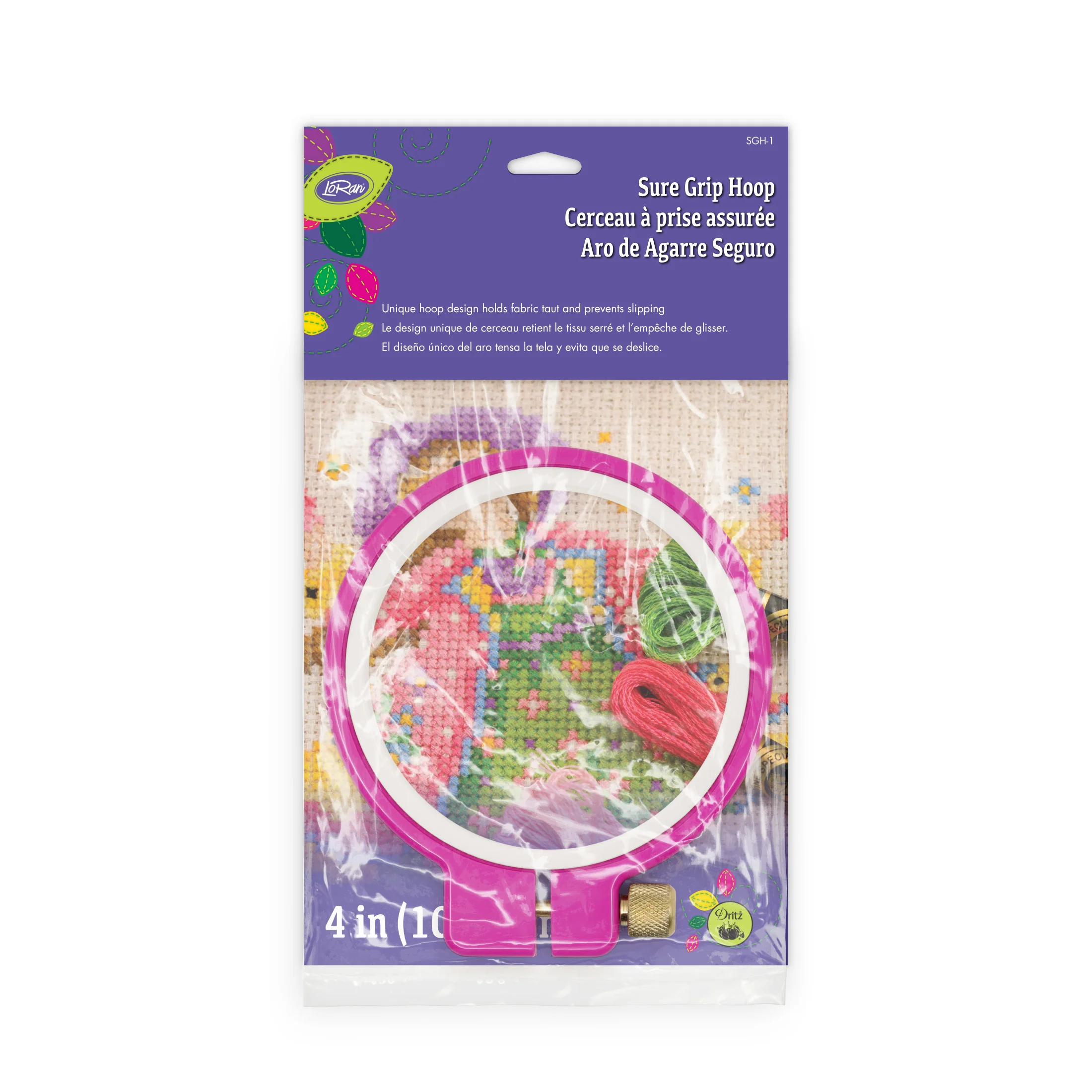 Sure Grip Hoop, Holds Fabric