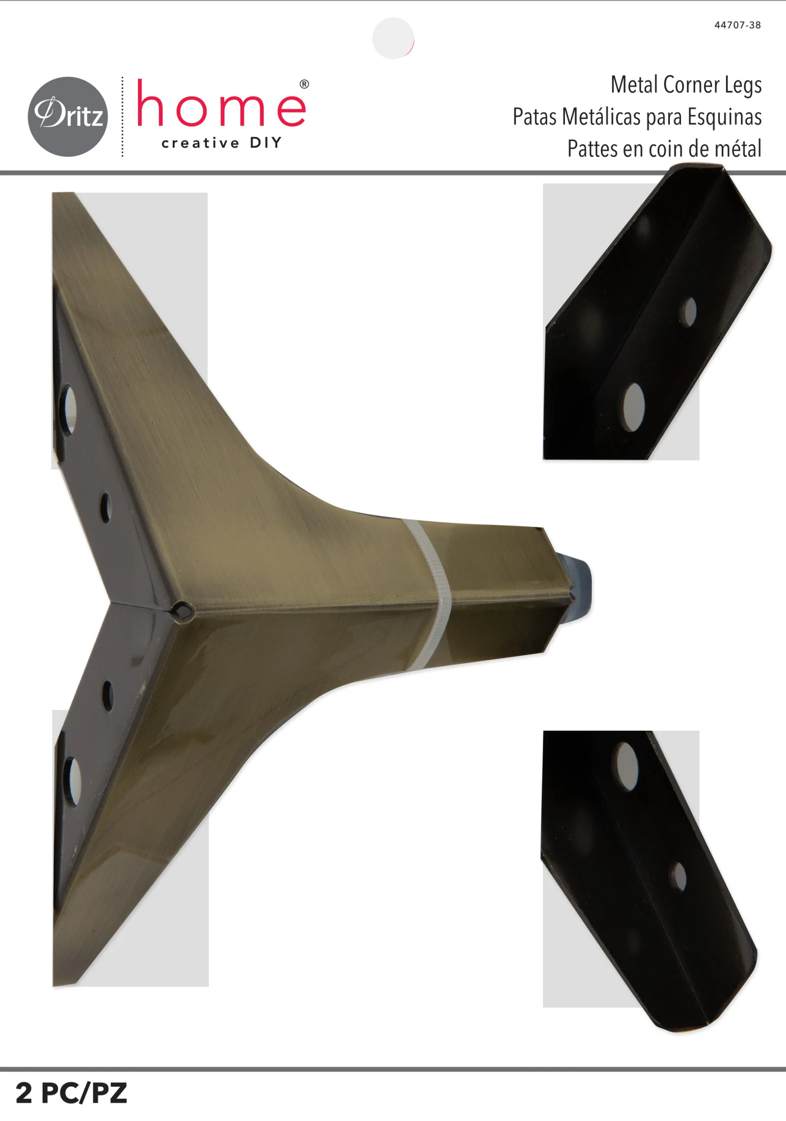Metal Corner Legs, 2 pc
