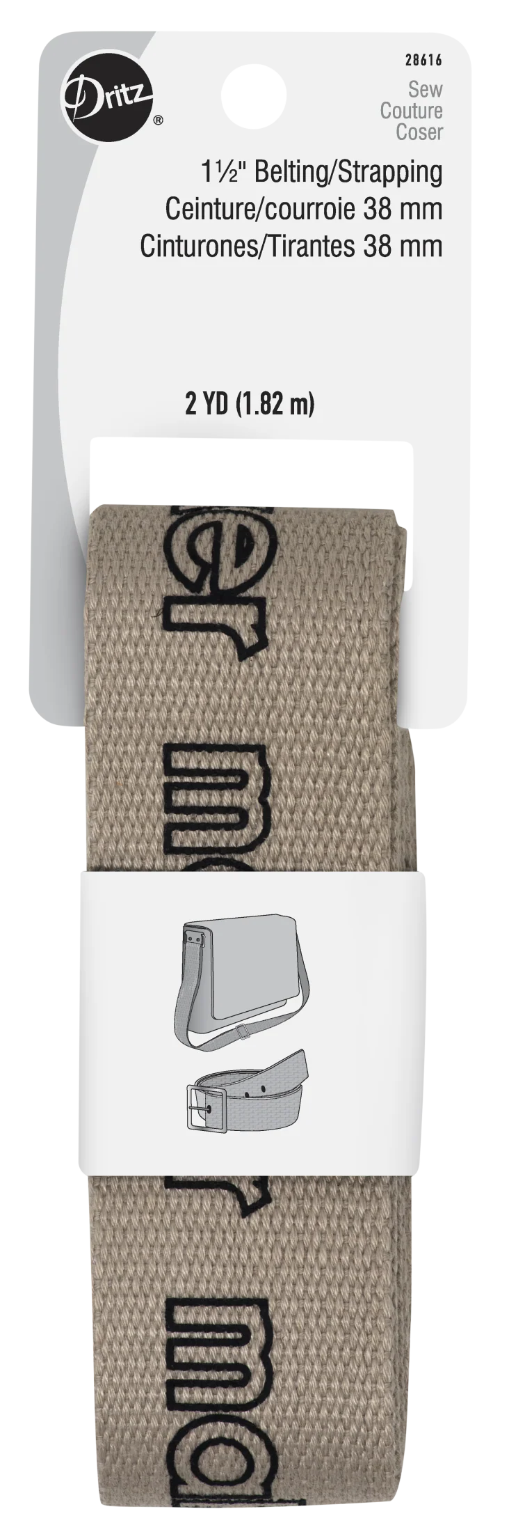 1-1/2" Message Polyester Belting & Strapping, 2 yd - Image 11