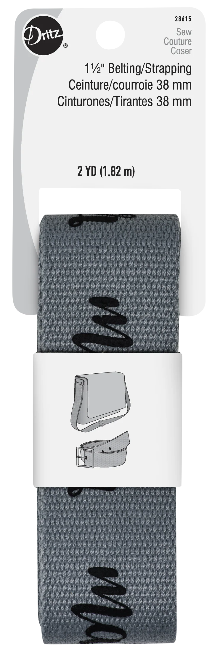 1-1/2" Message Polyester Belting & Strapping, 2 yd - Image 5