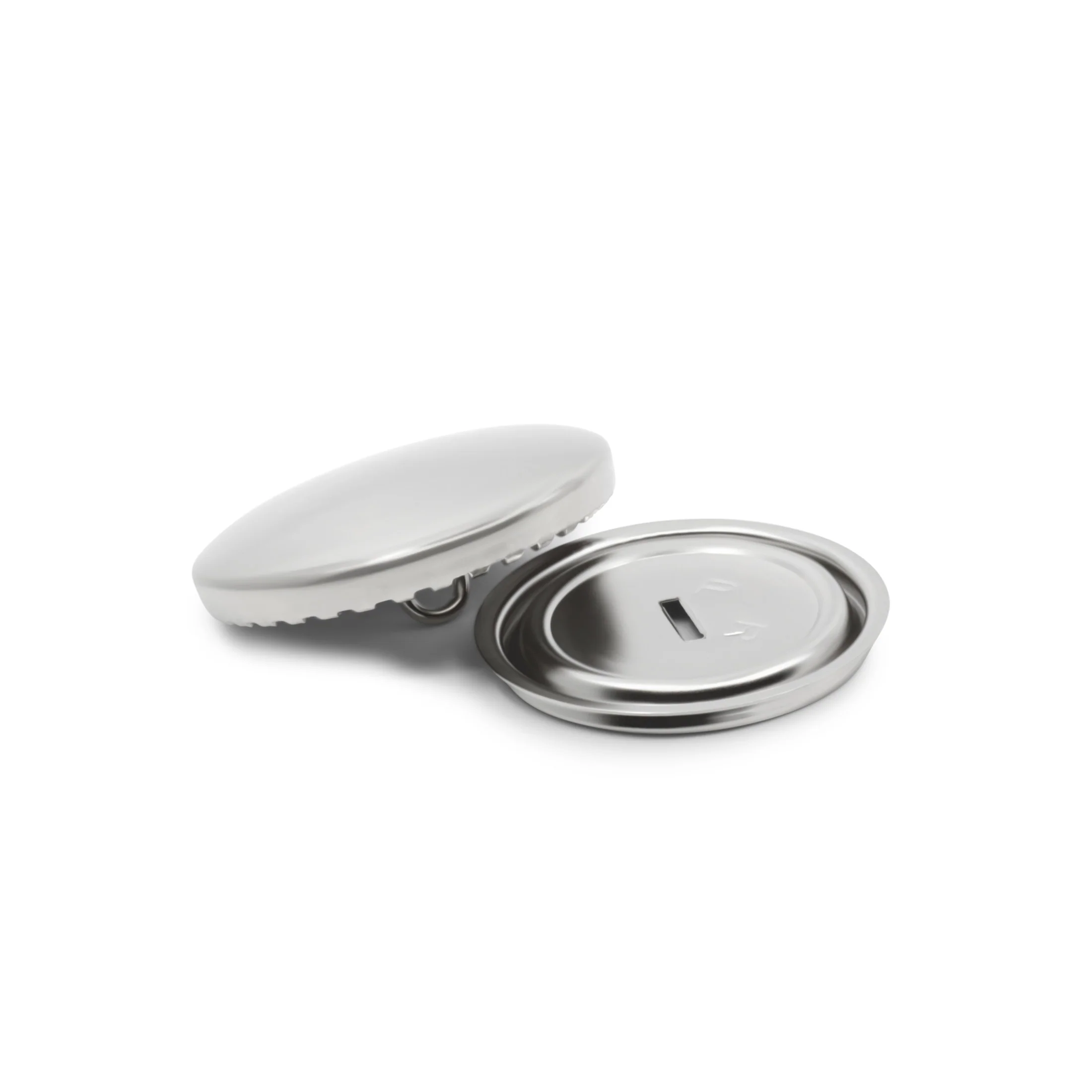 1-1/8" Half Ball Cover Buttons, Nickel, 6 pc - Image 2