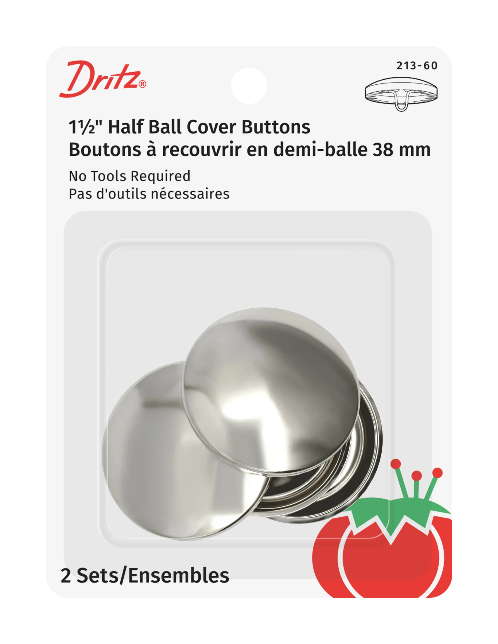 Half Ball Cover Buttons, Nickel - Image 21