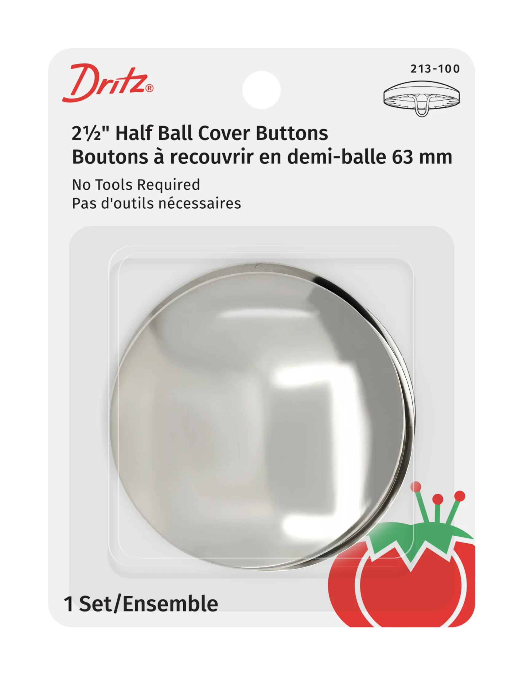 Half Ball Cover Buttons, Nickel - Image 29