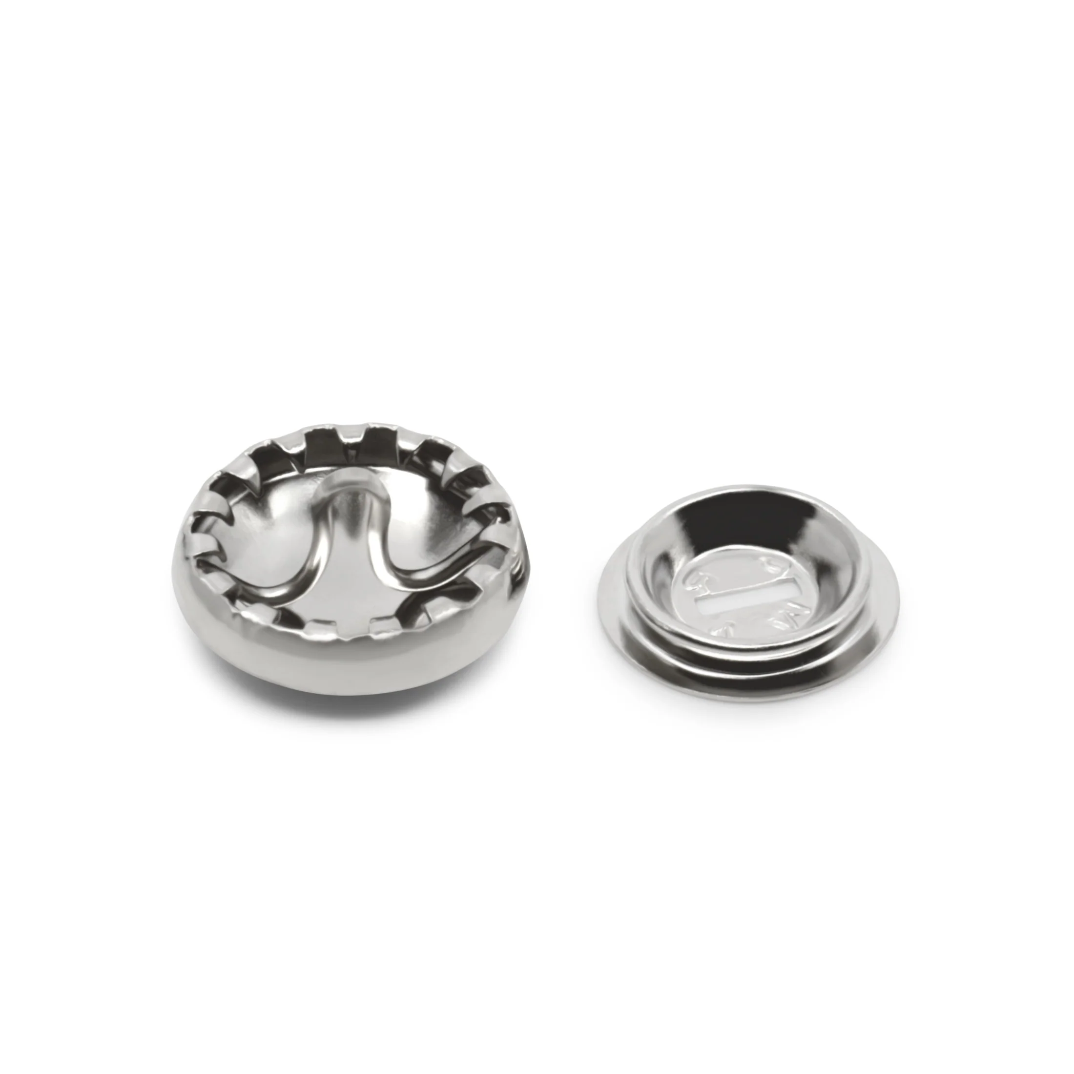 Half Ball Cover Buttons, Nickel - Image 3