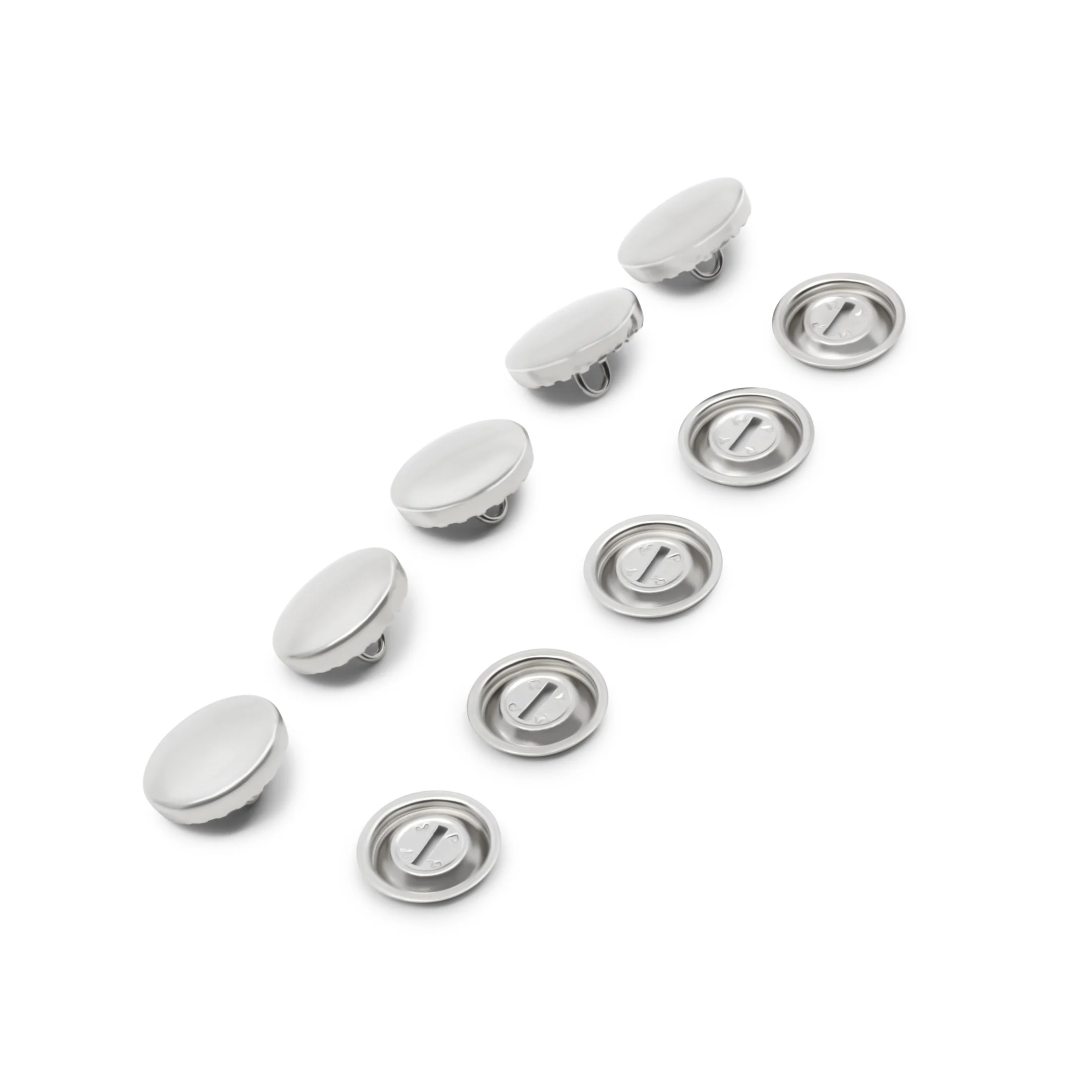 Half Ball Cover Buttons, Nickel - Image 8