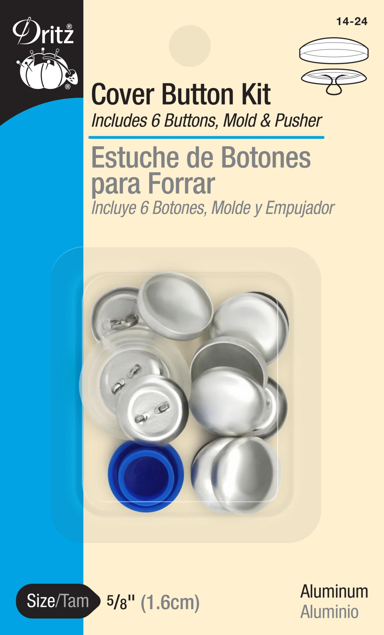 Cover Button Kit, Nickel
