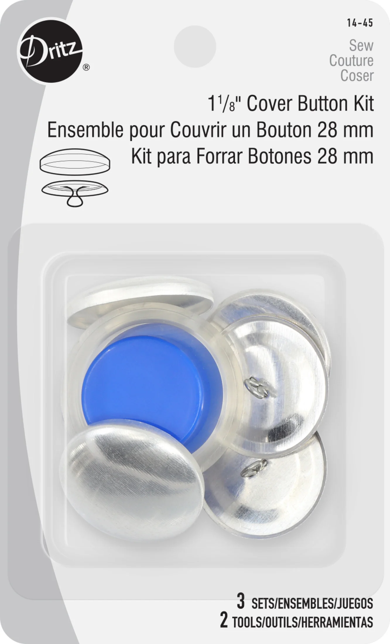 Cover Button Kit, Nickel - Image 13