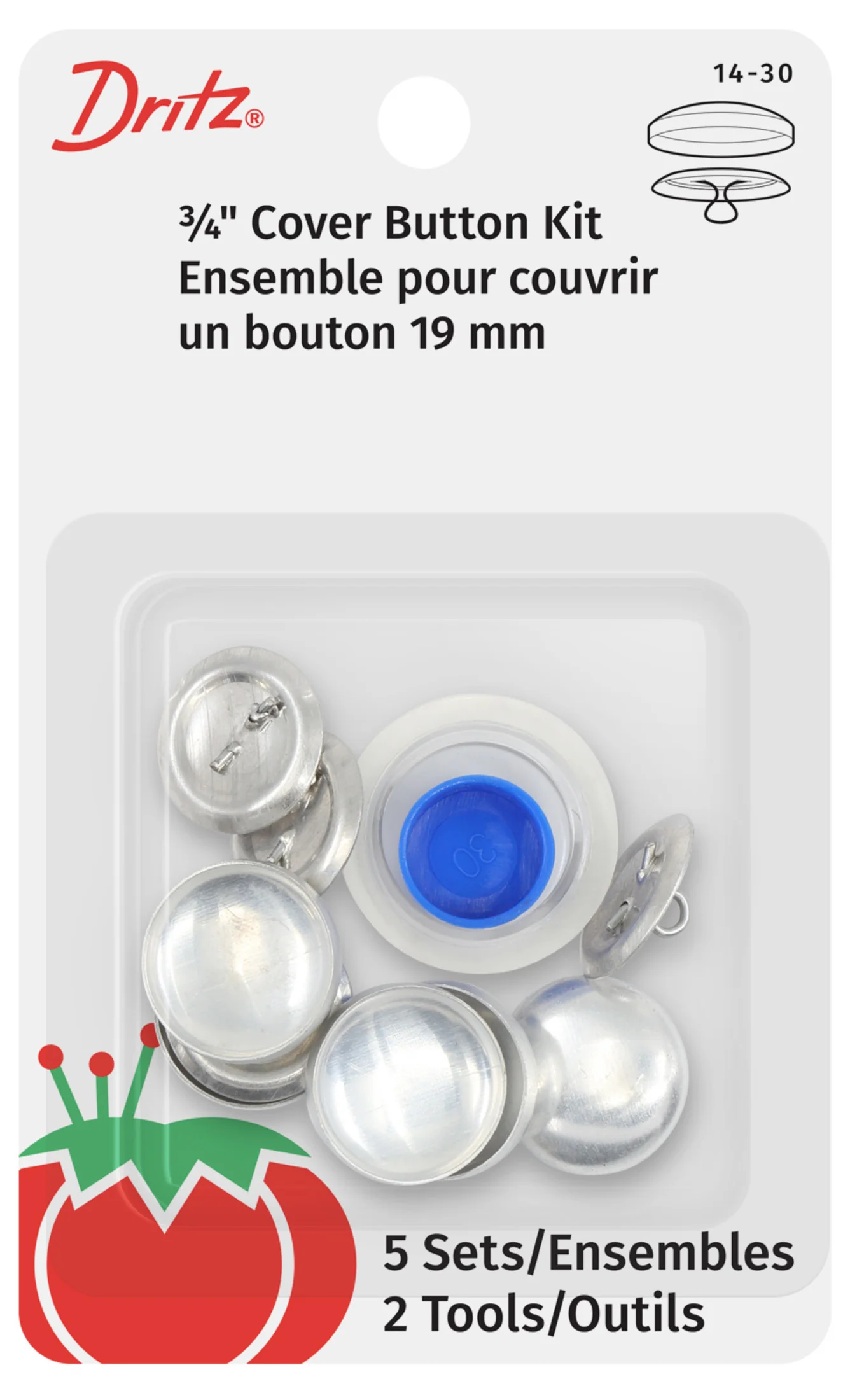Cover Button Kit, Nickel - Image 5