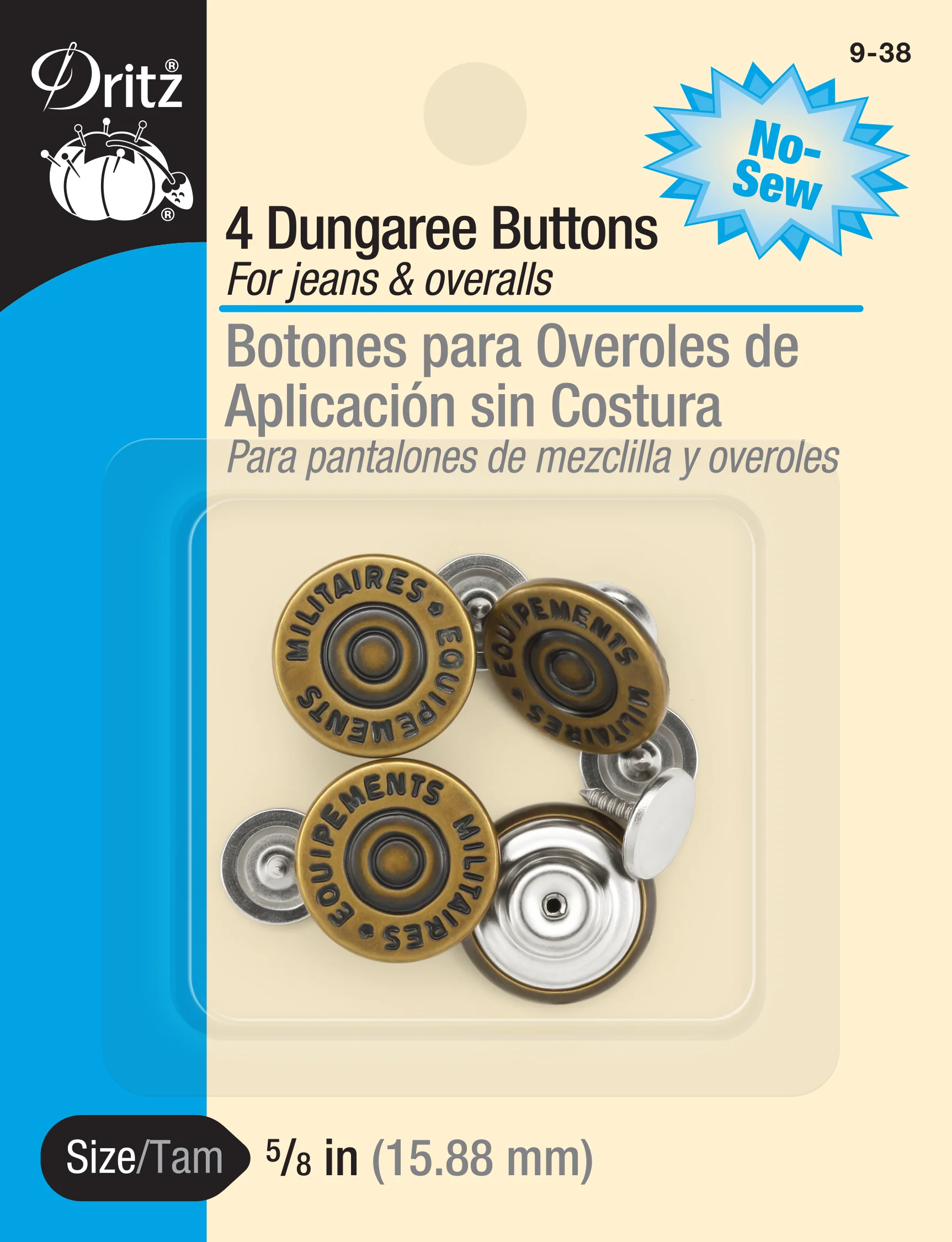 5/8" Dungaree Buttons, 4 pc - Image 13