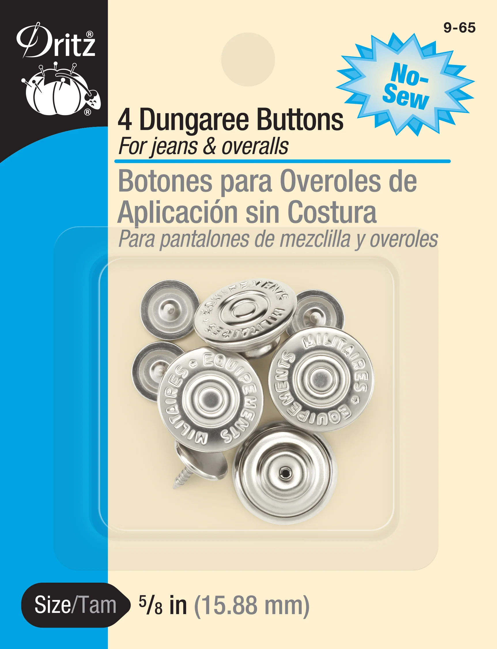 5/8" Dungaree Buttons, 4 pc - Image 18